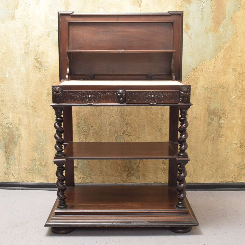 Barley Twist French Henri II Style Marble Top Trolley EBTH