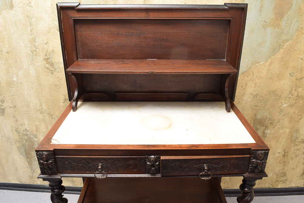 Barley Twist French Henri II Style Marble Top Trolley EBTH