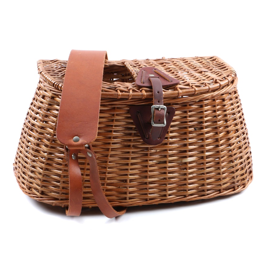 Stone Creek Classic Split Willow Creel with Leather Harness