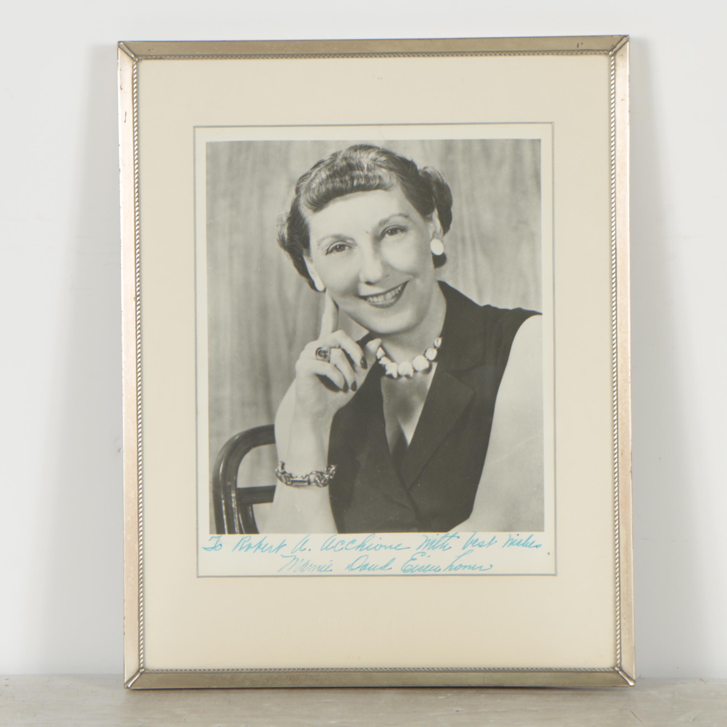 Autographed Gelatin-Silver Photograph of Mamie Doud Eisenhower