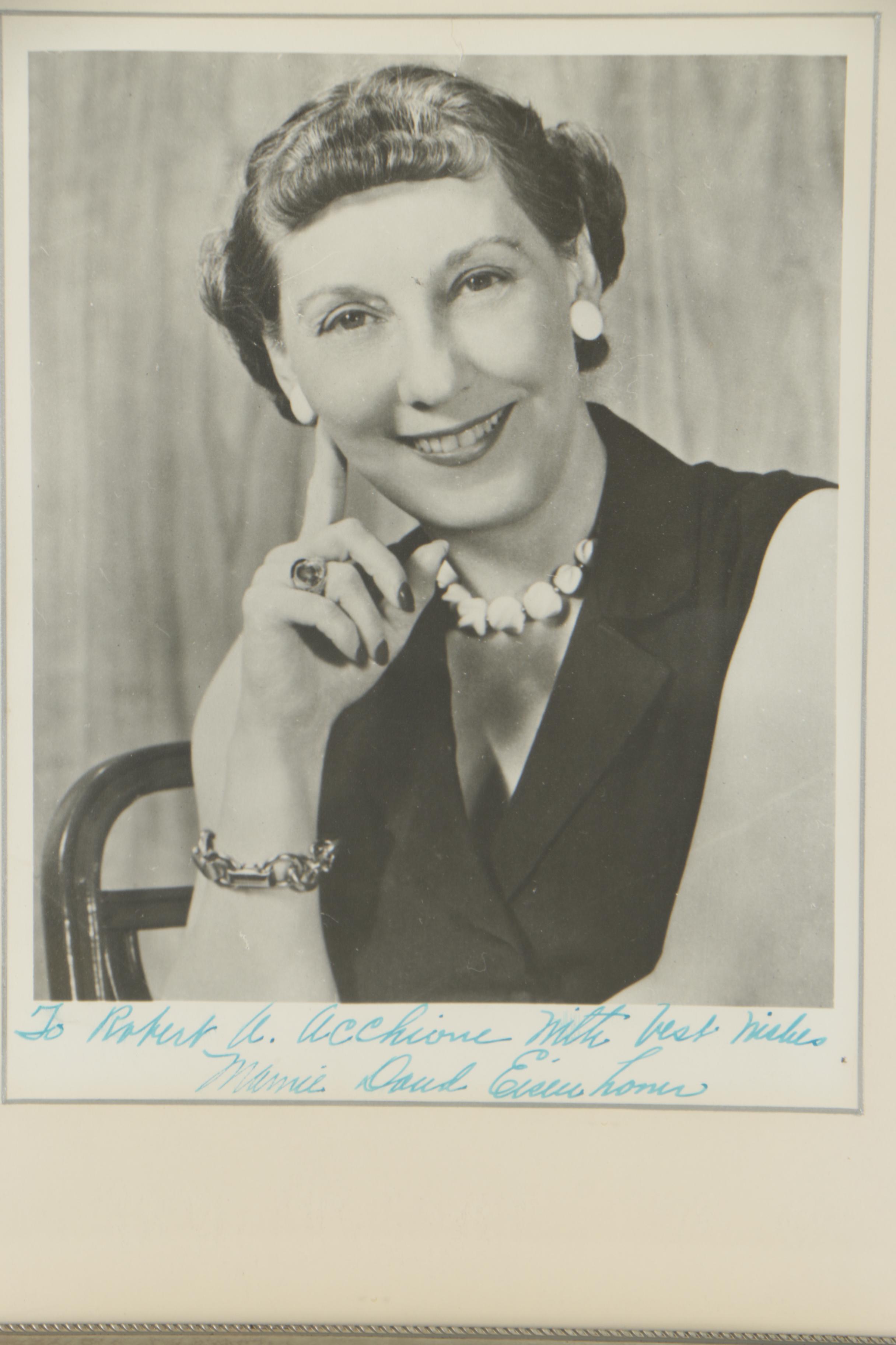Autographed Gelatin-Silver Photograph of Mamie Doud Eisenhower