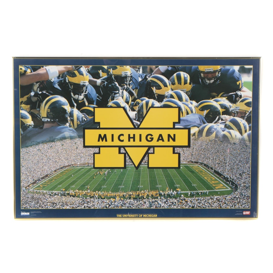 Offset Lithograph After Costacos Sports University of Michigan Poster