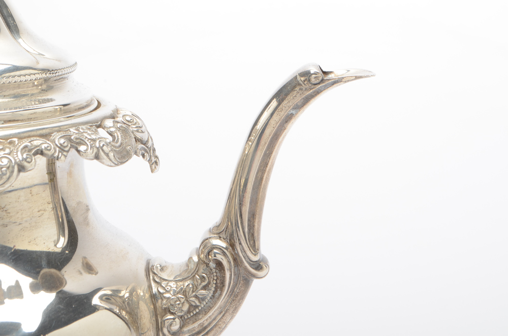 Wallace "Grand Baroque" Three-Piece Sterling Silver Tea Set