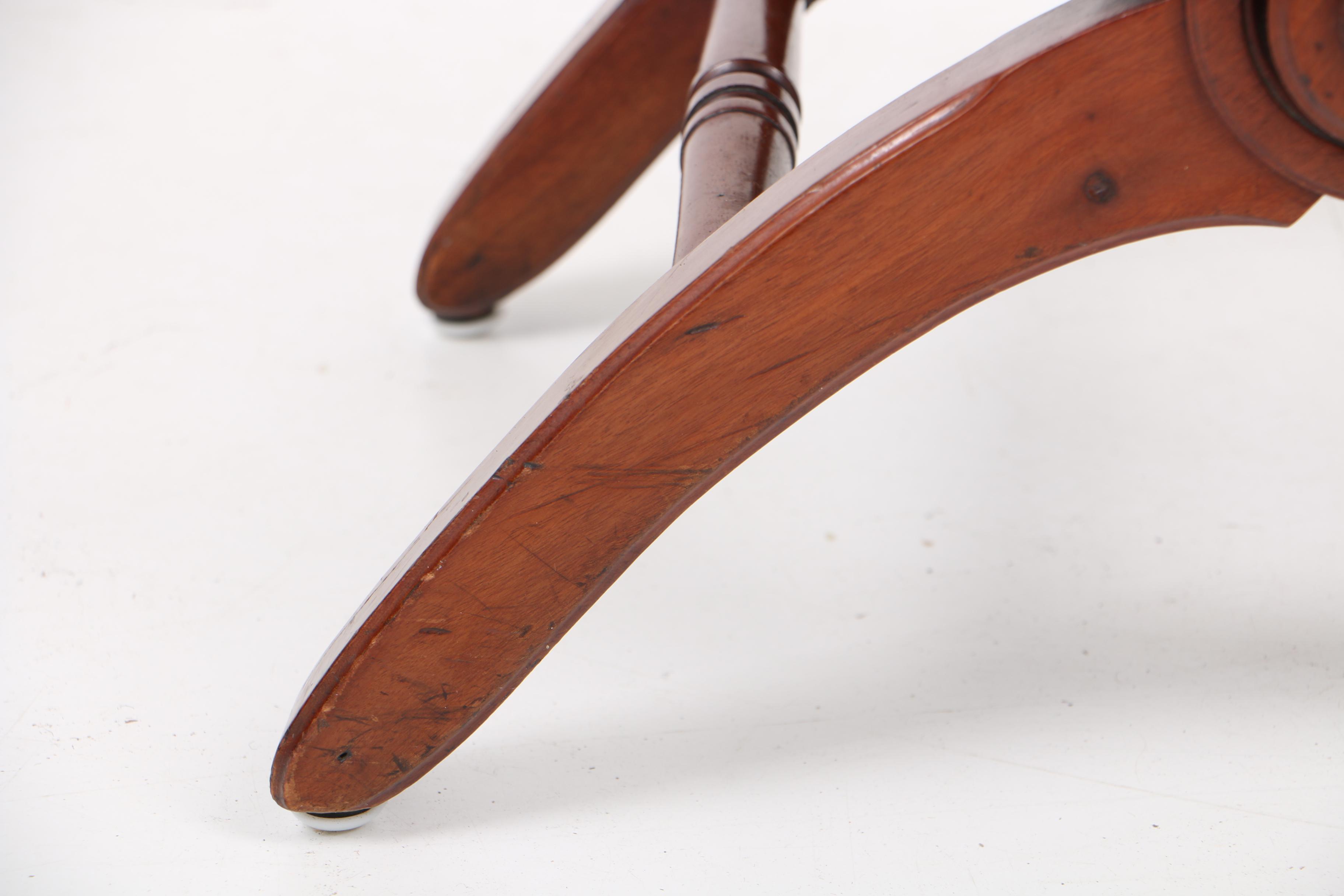 Antique Victorian Adjustable "X Piano Taboret" by L. Postawka & Co.