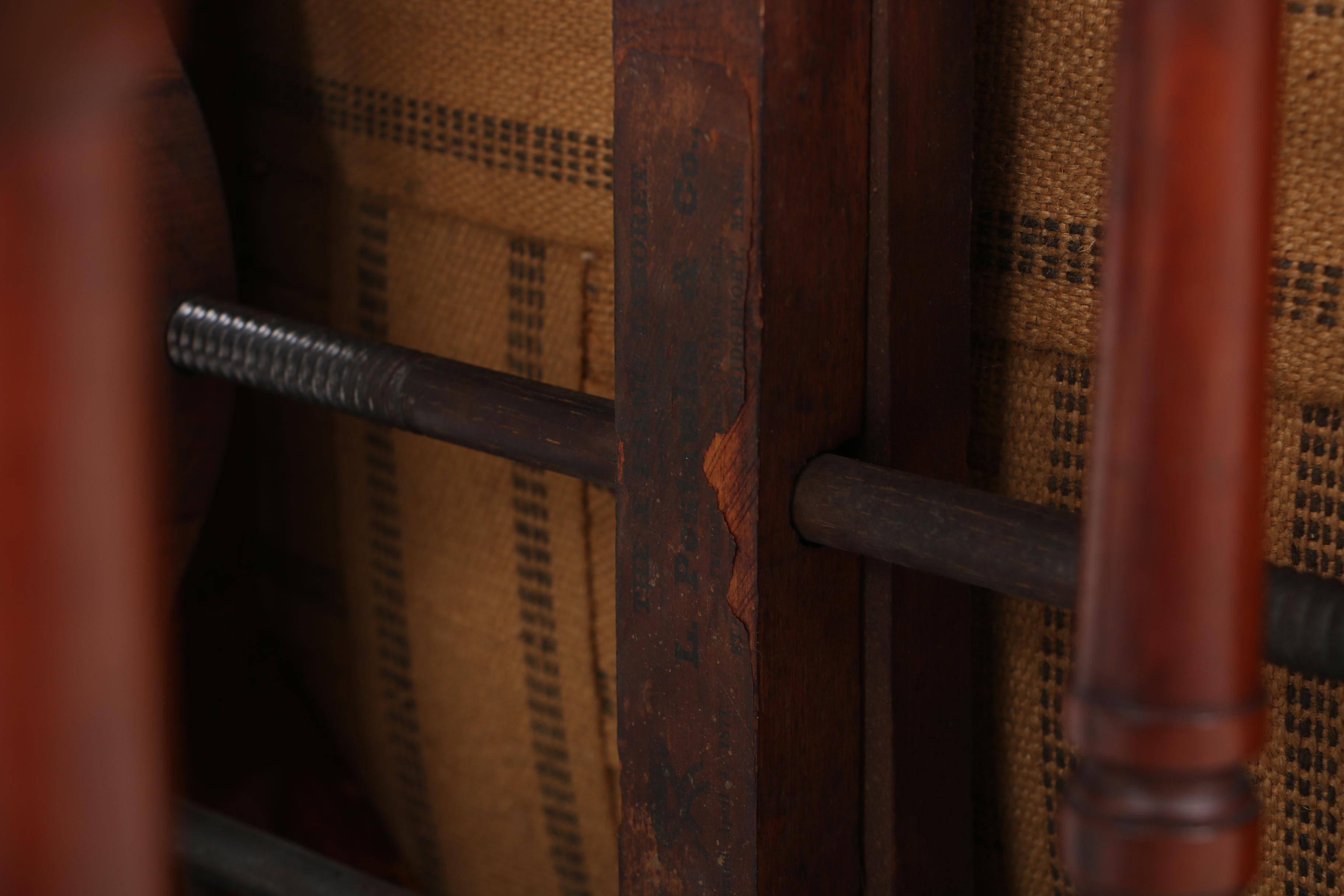 Antique Victorian Adjustable "X Piano Taboret" by L. Postawka & Co.