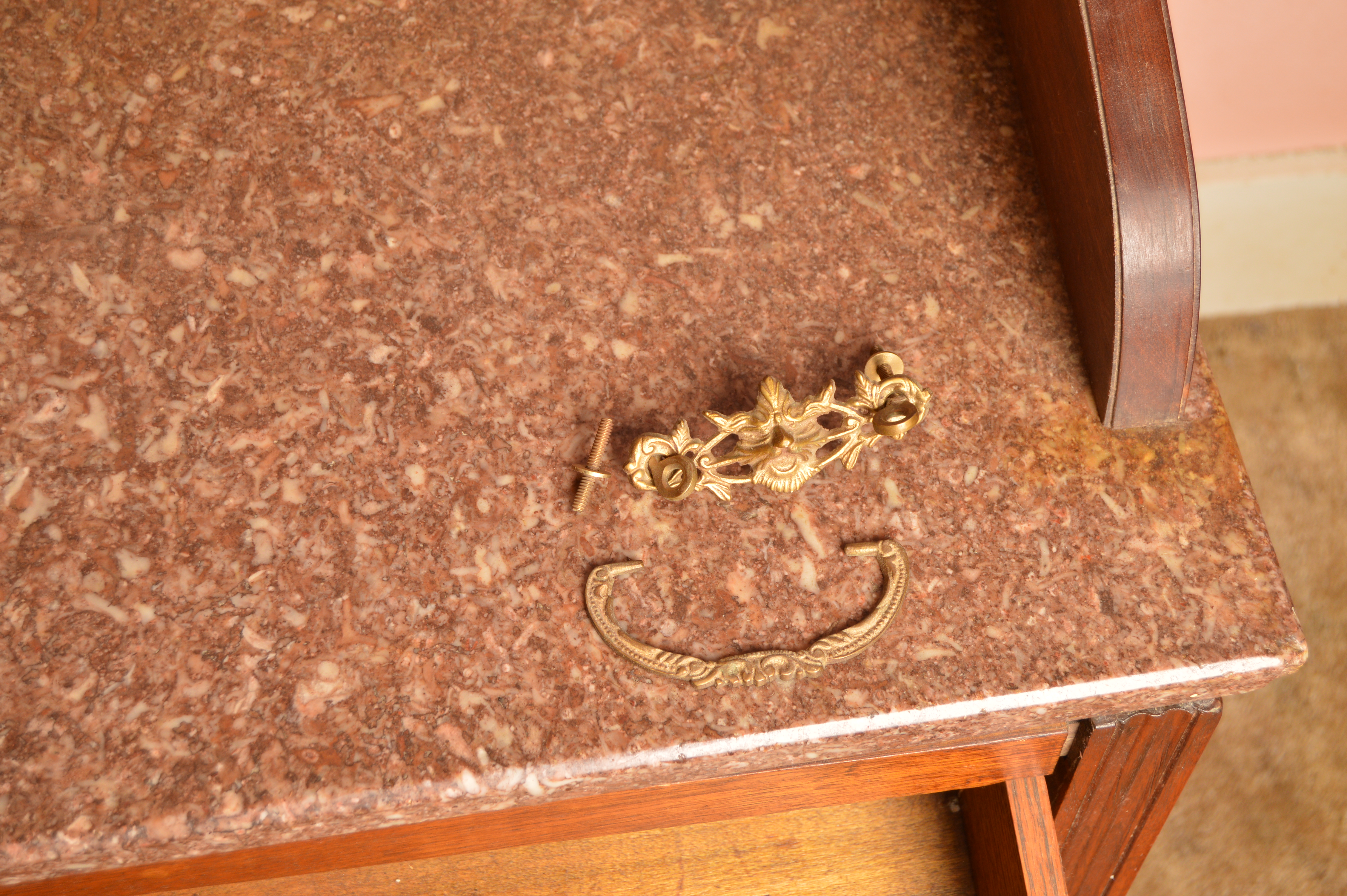 Antique Eastlake Marble Top Wash Stand
