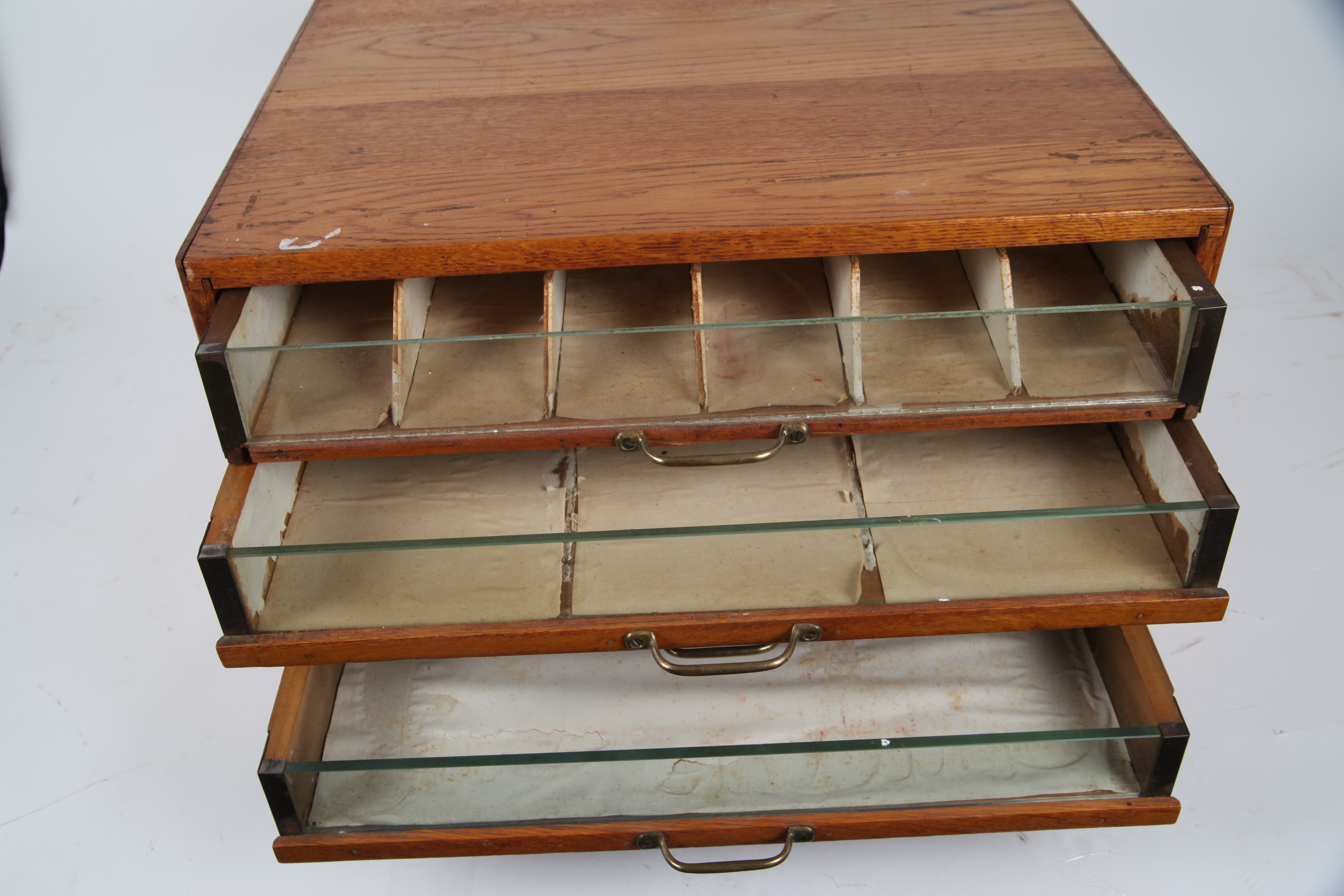 Vintage Oak Specimen Cabinet