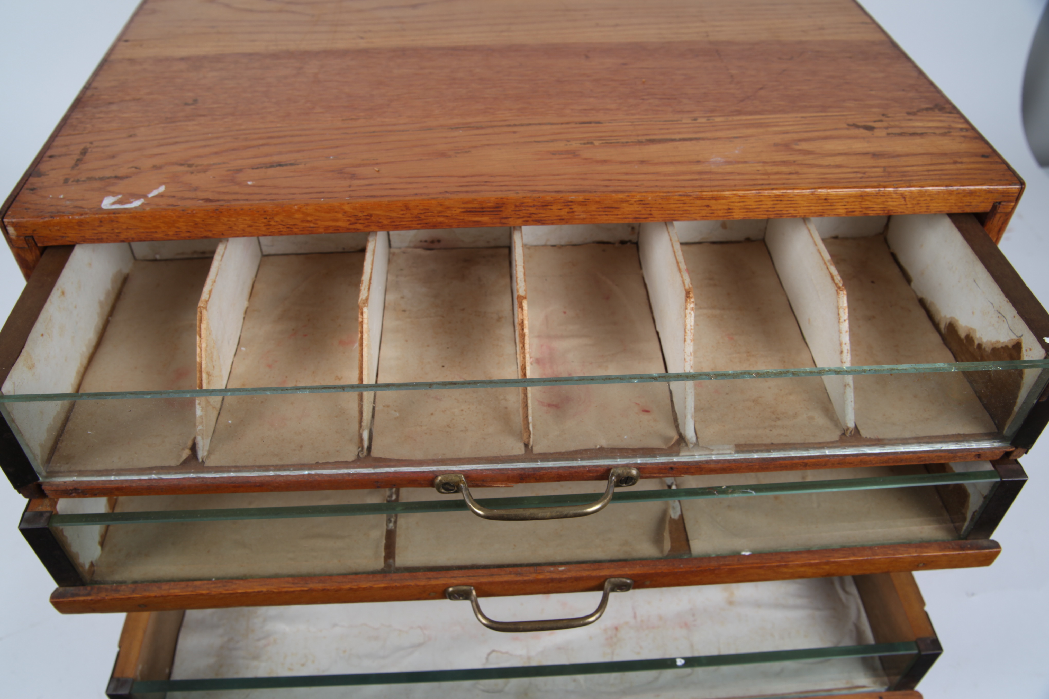 Vintage Oak Specimen Cabinet