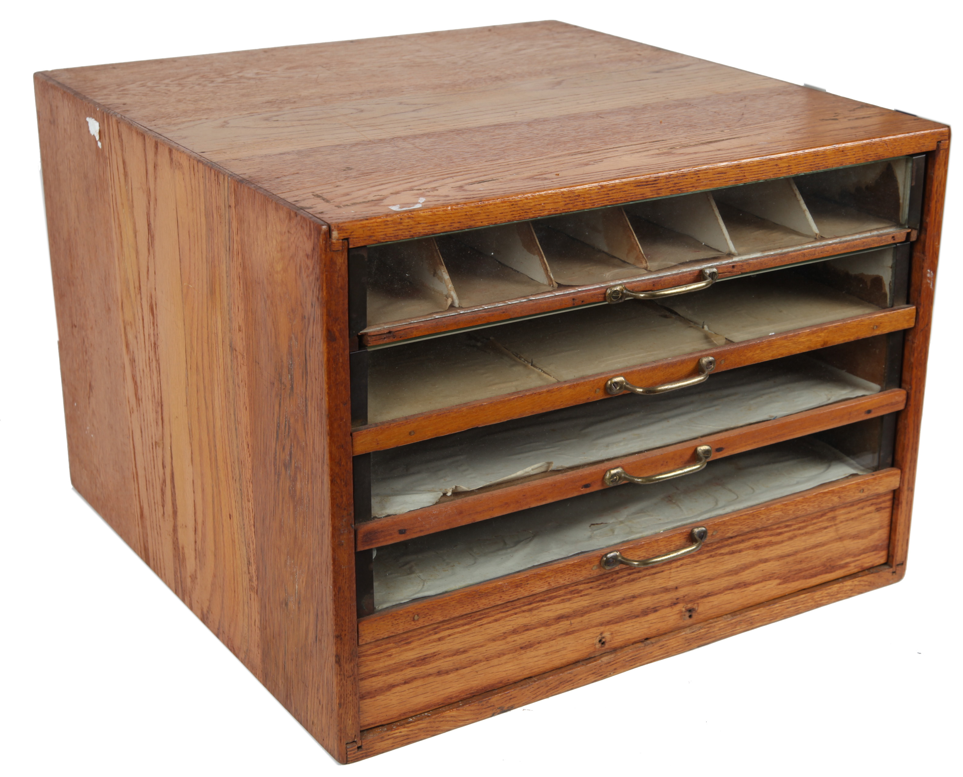 Vintage Oak Specimen Cabinet