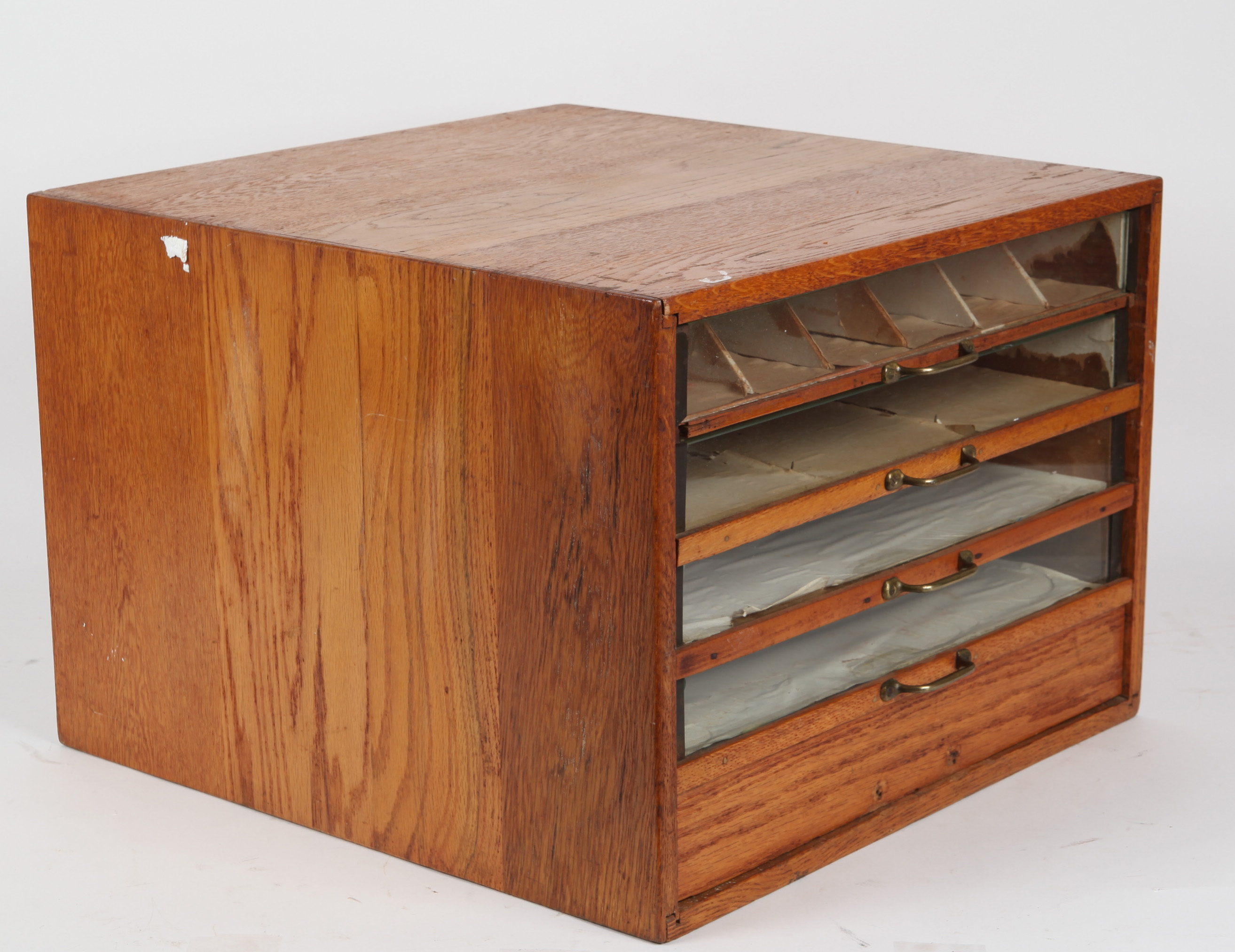 Vintage Oak Specimen Cabinet