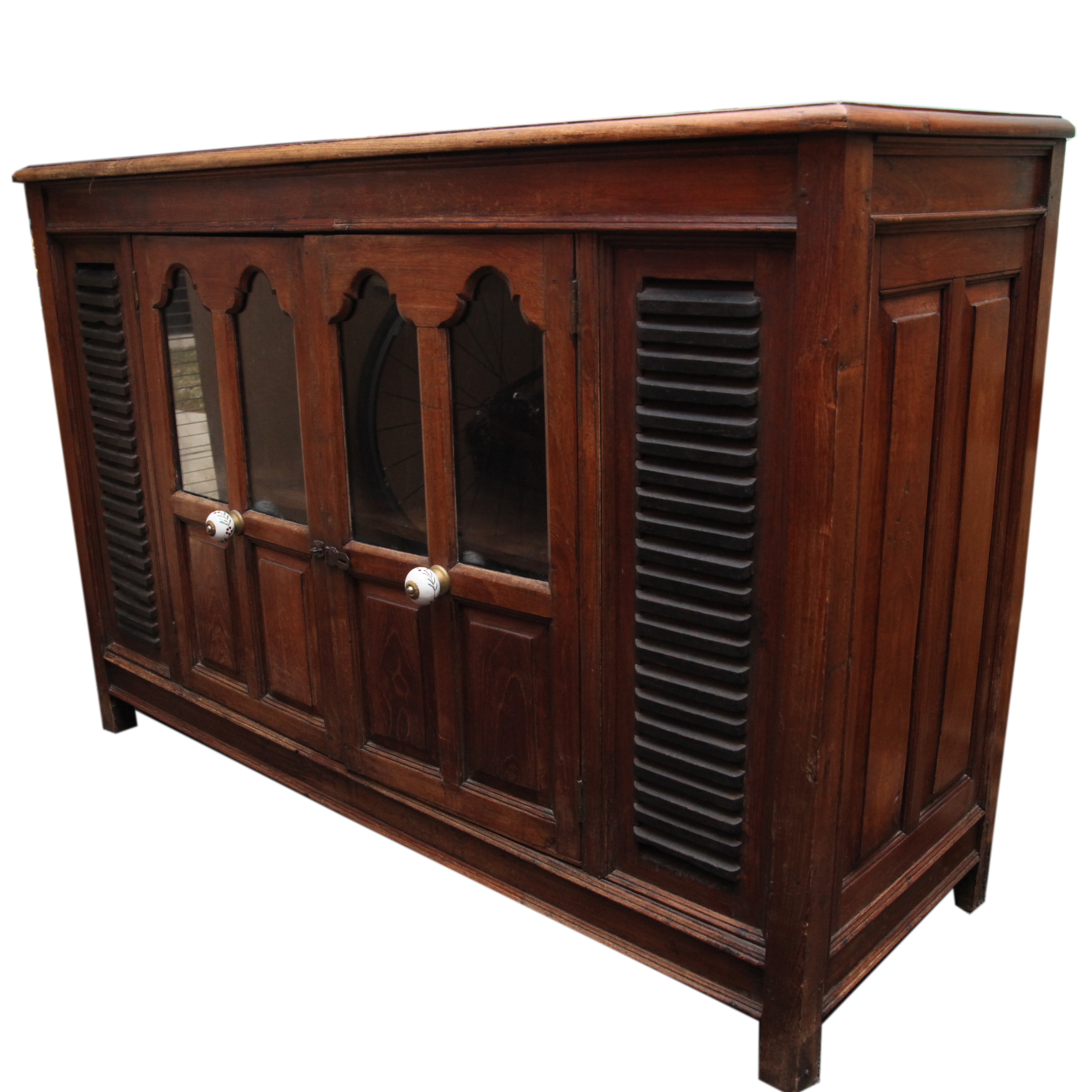 Antique French Country Fruitwood China Cabinet Base