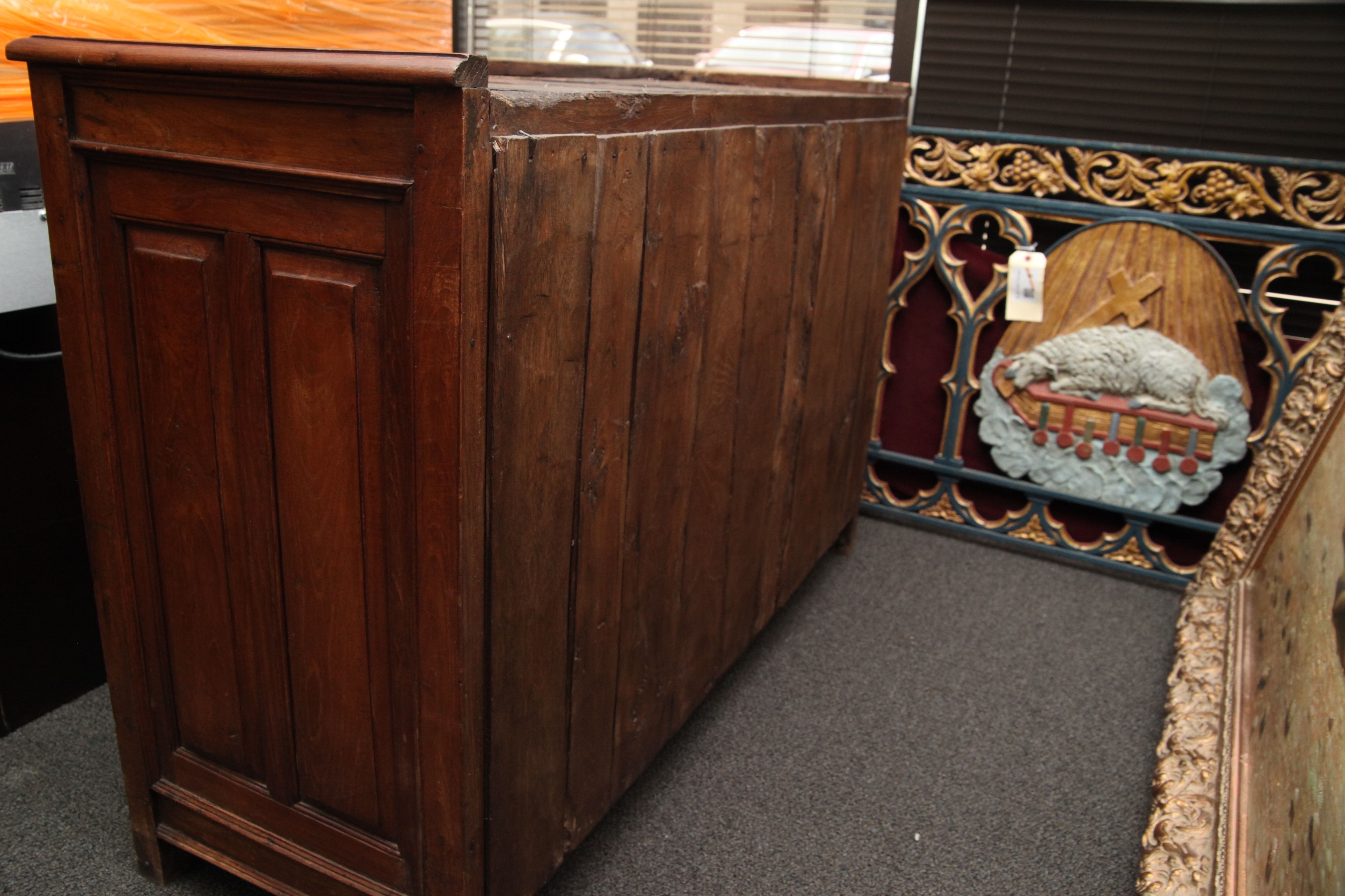 Antique French Country Fruitwood China Cabinet Base