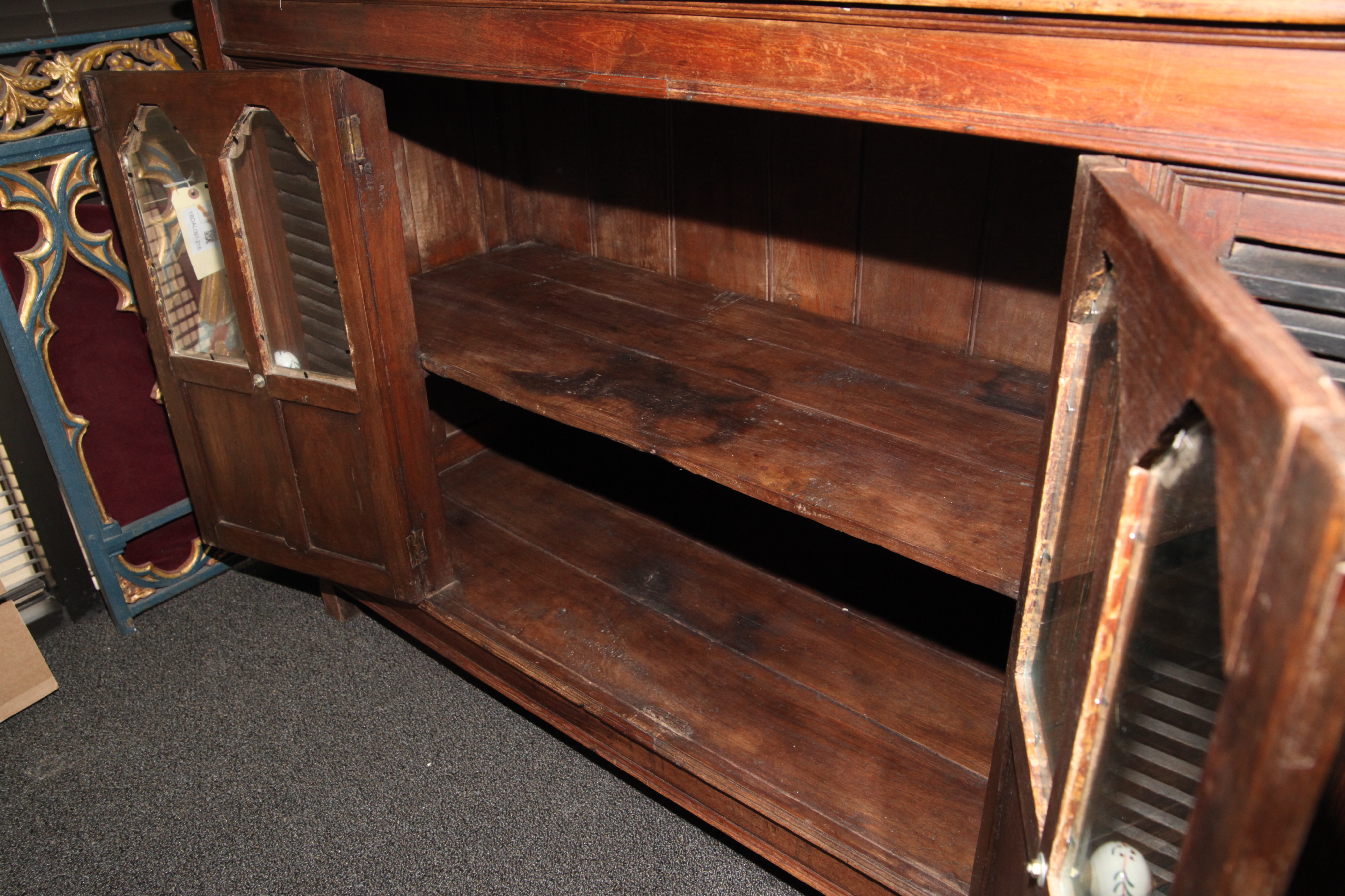 Antique French Country Fruitwood China Cabinet Base