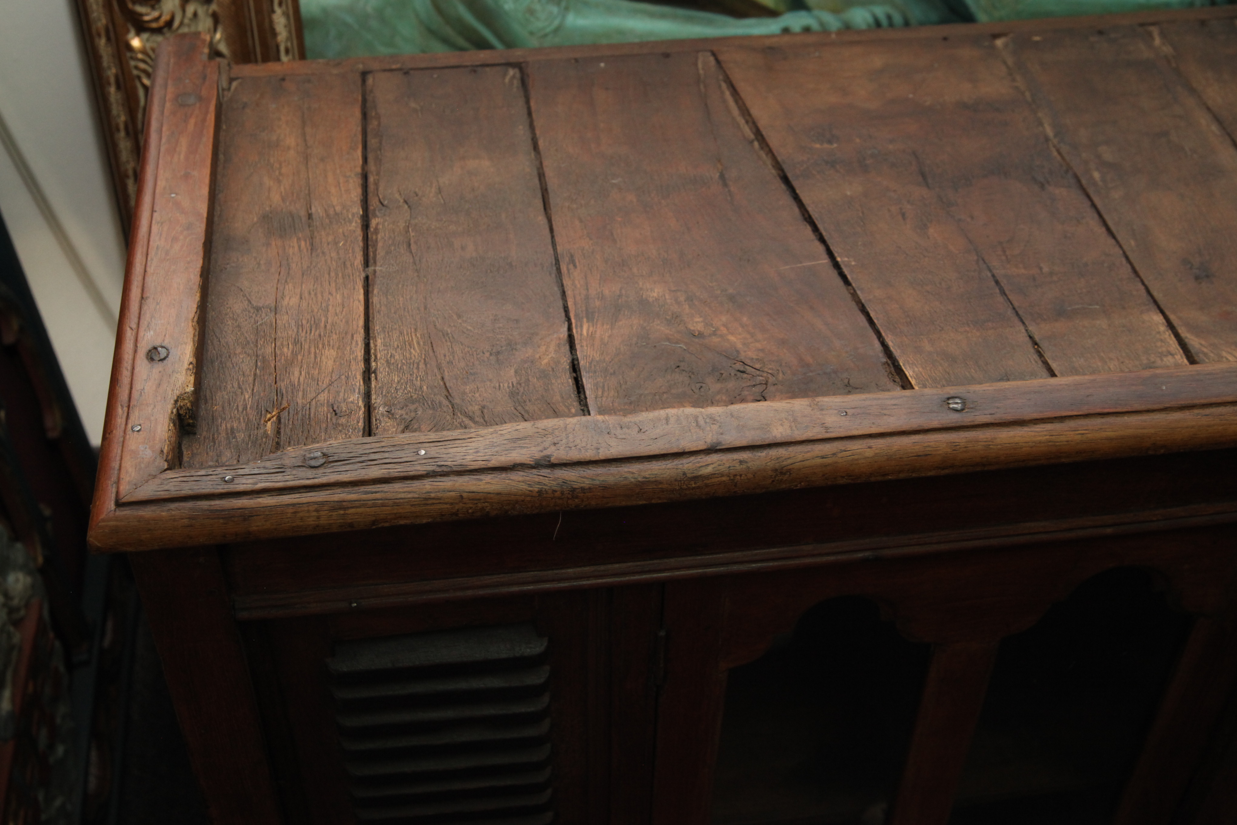 Antique French Country Fruitwood China Cabinet Base