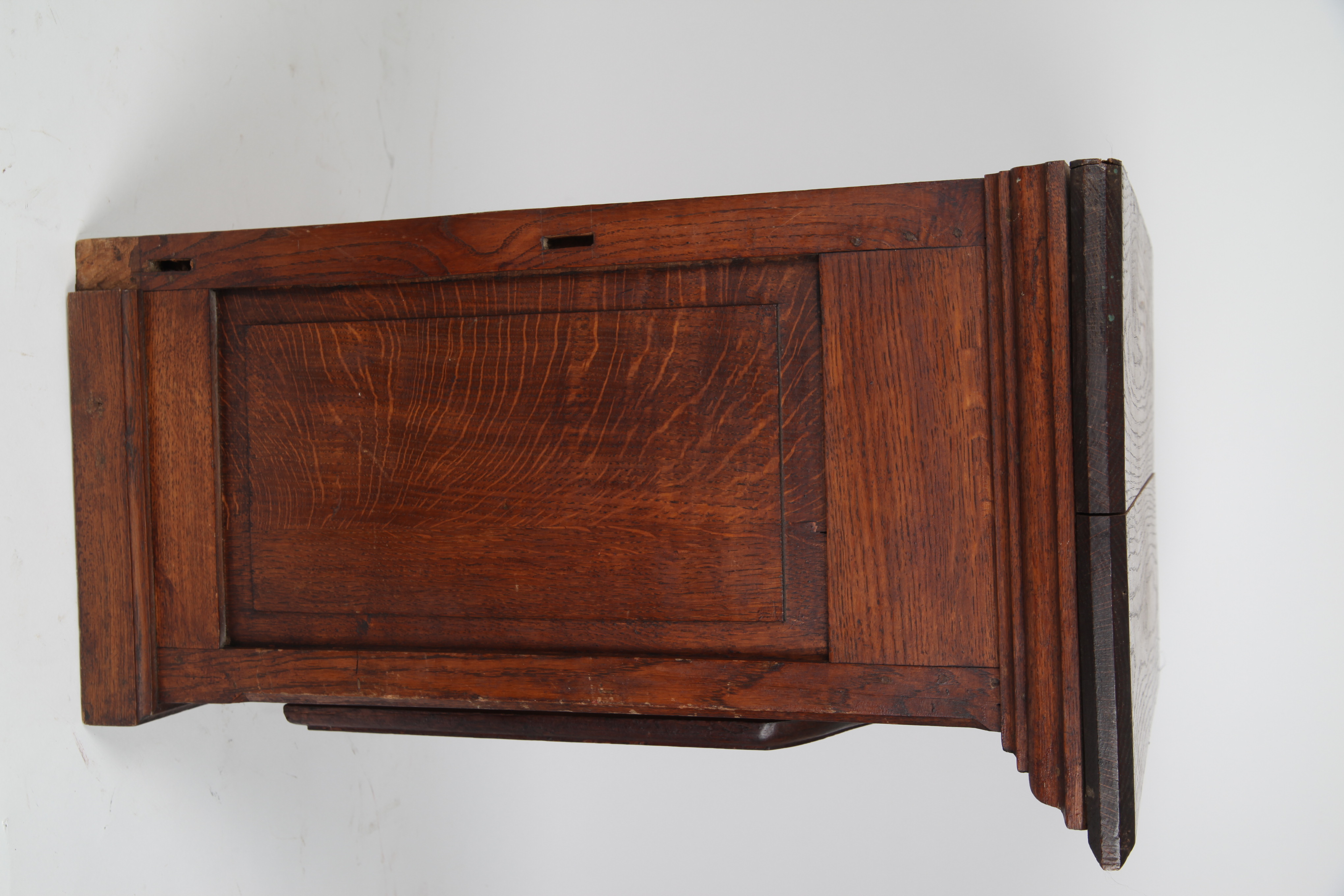 Antique Gothic Revival Carved Oak Church Cabinet