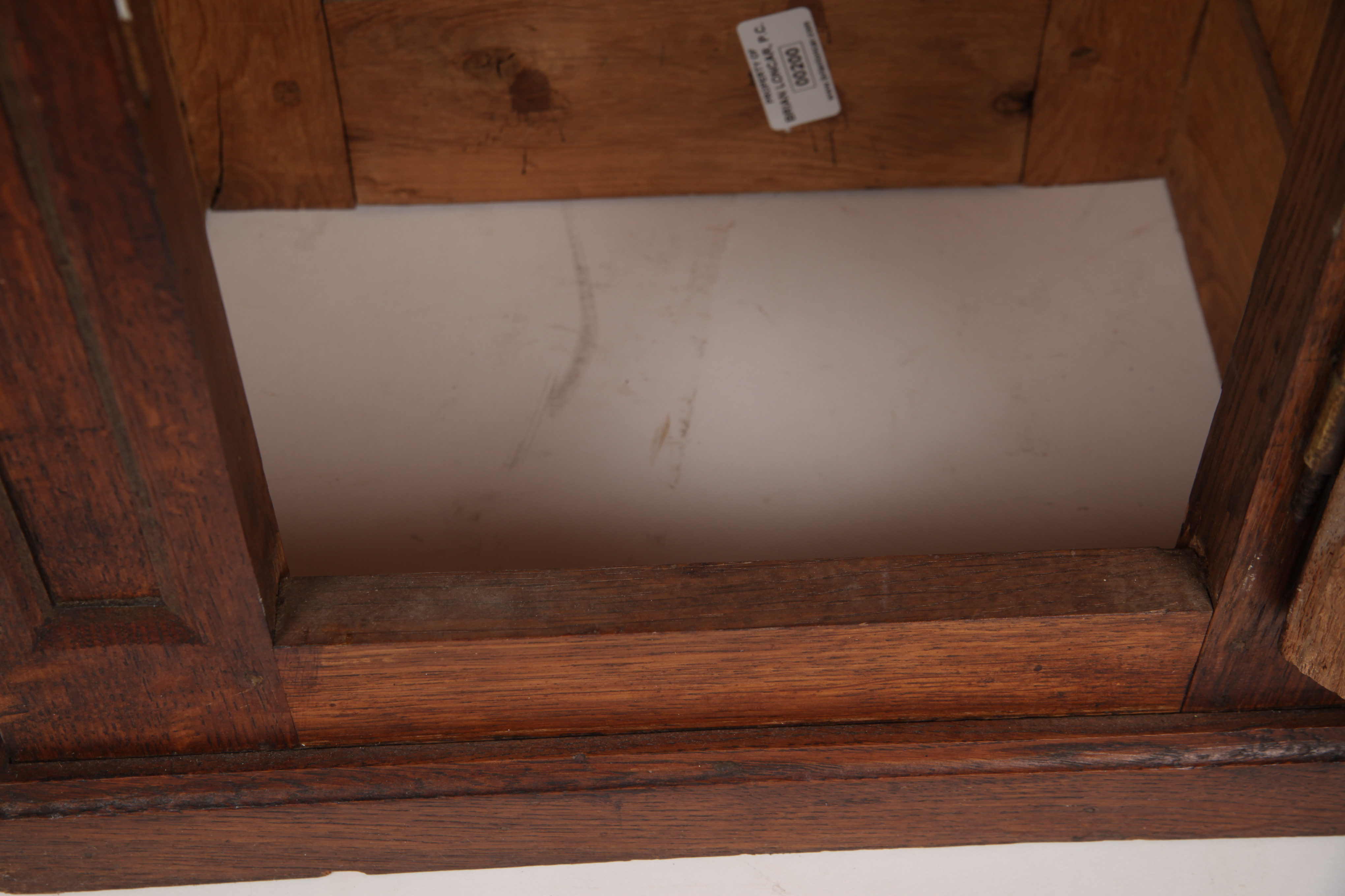 Antique Gothic Revival Carved Oak Church Cabinet