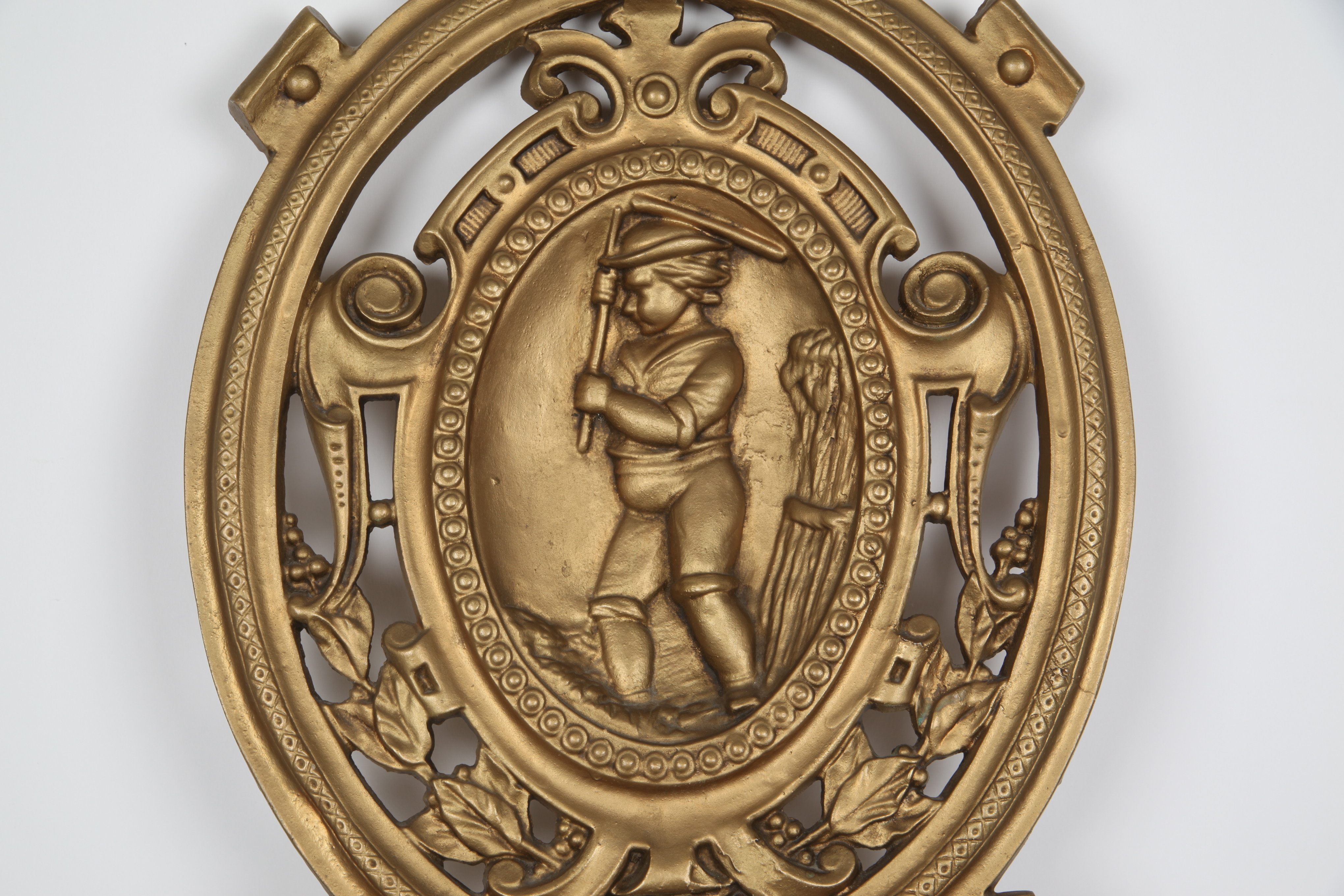 Ornate Gold Painted Cast Aluminum Chair