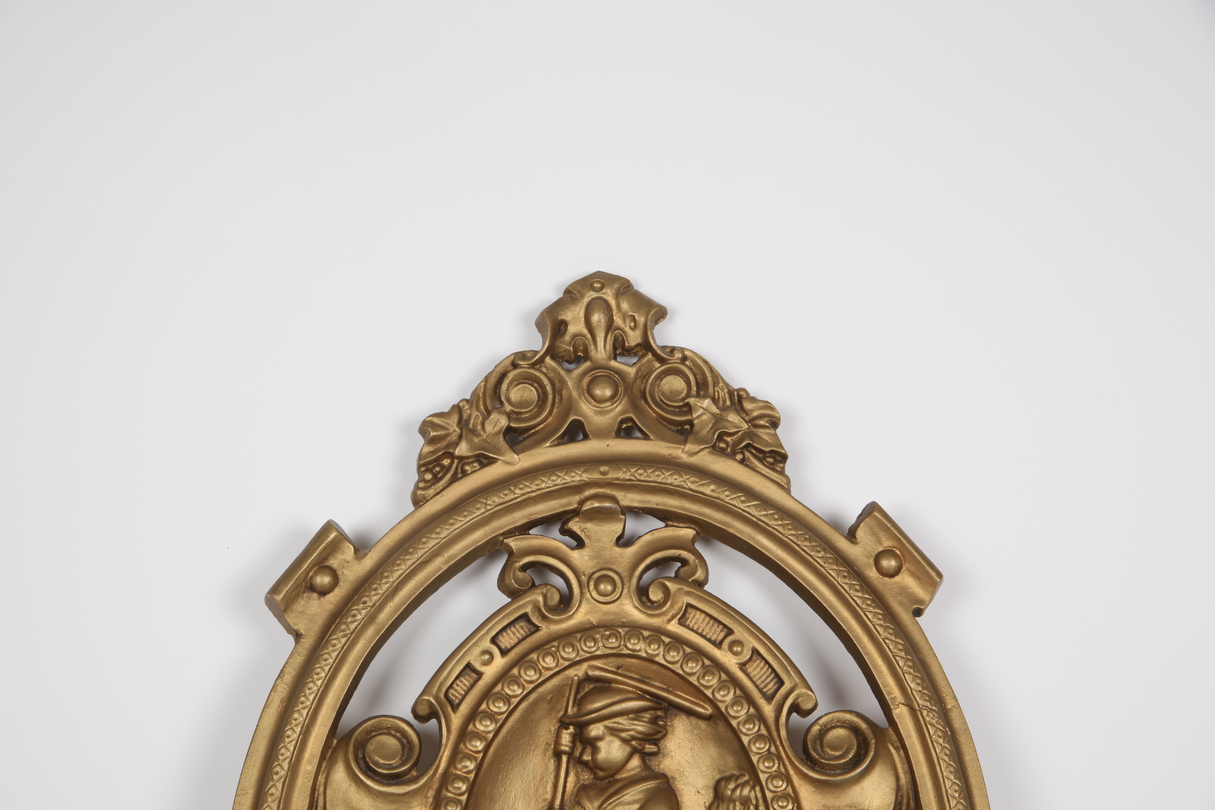 Ornate Gold Painted Cast Aluminum Chair