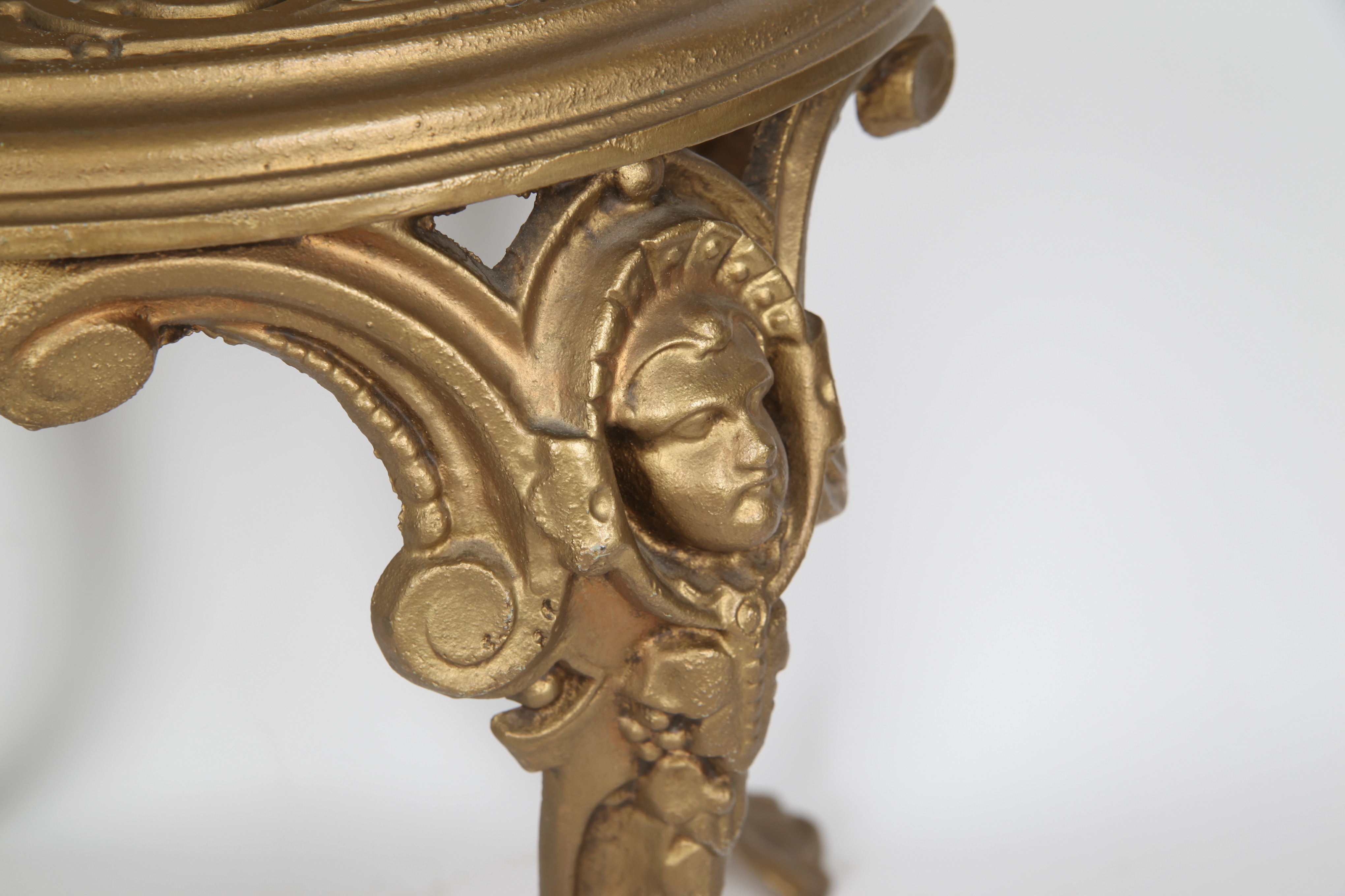Ornate Gold Painted Cast Aluminum Chair