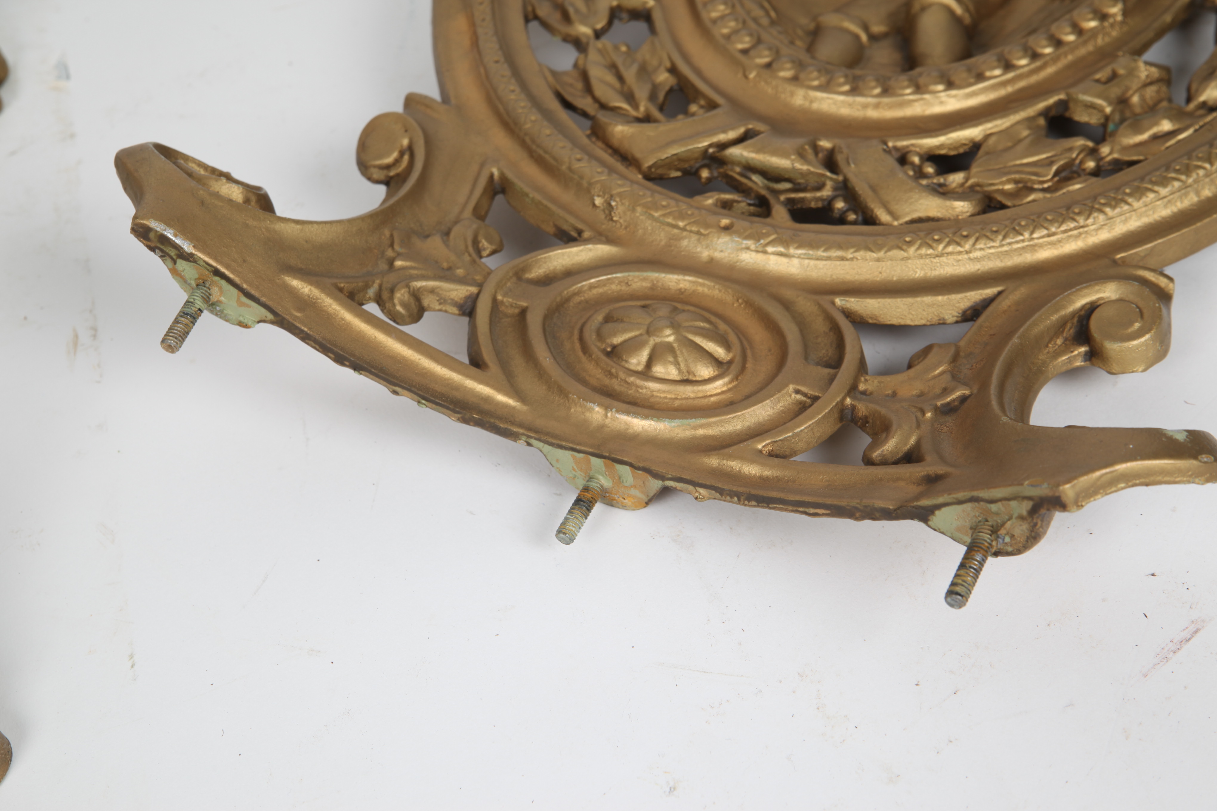 Ornate Gold Painted Cast Aluminum Chair