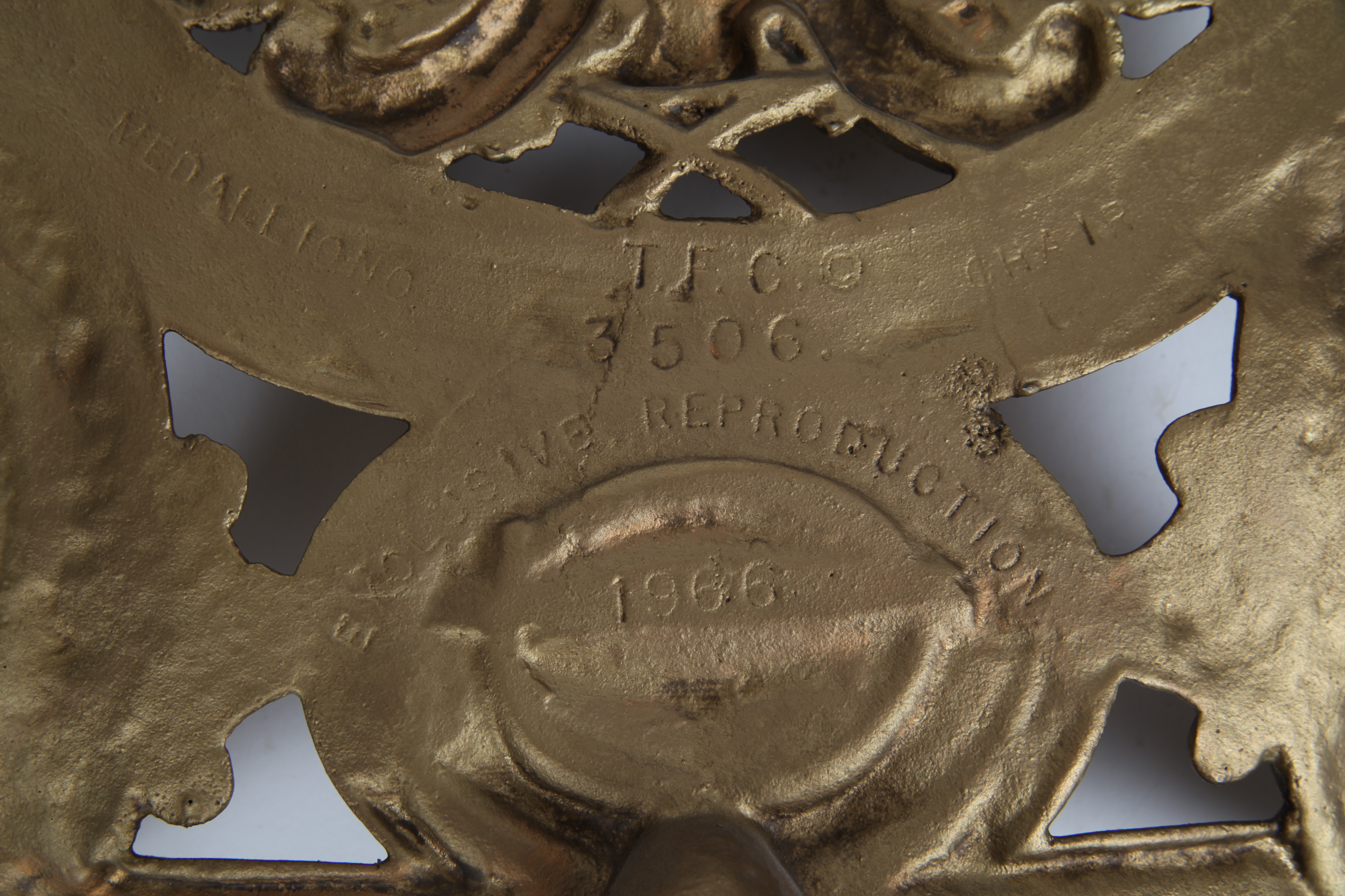 Ornate Gold Painted Cast Aluminum Chair