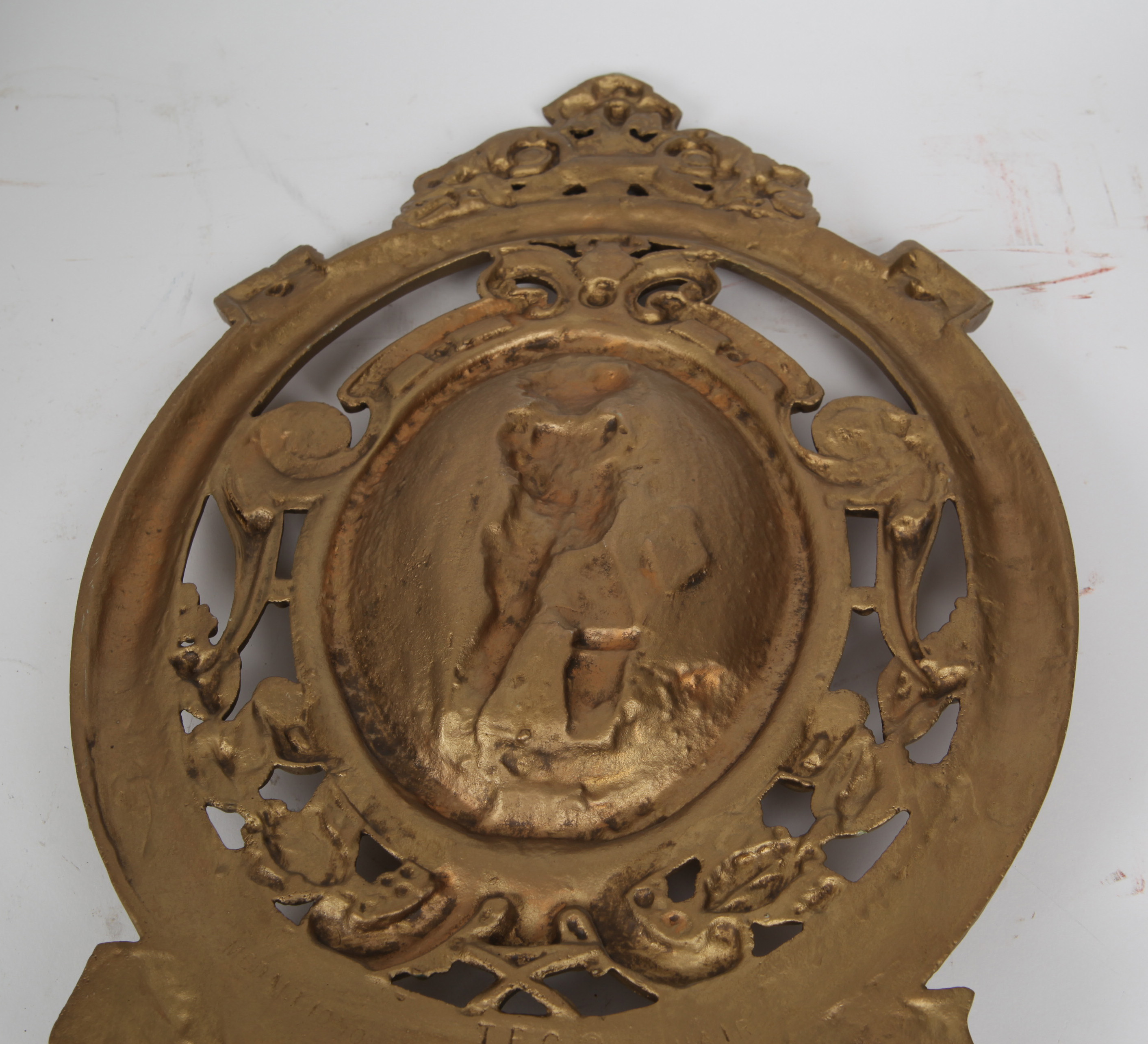 Ornate Gold Painted Cast Aluminum Chair