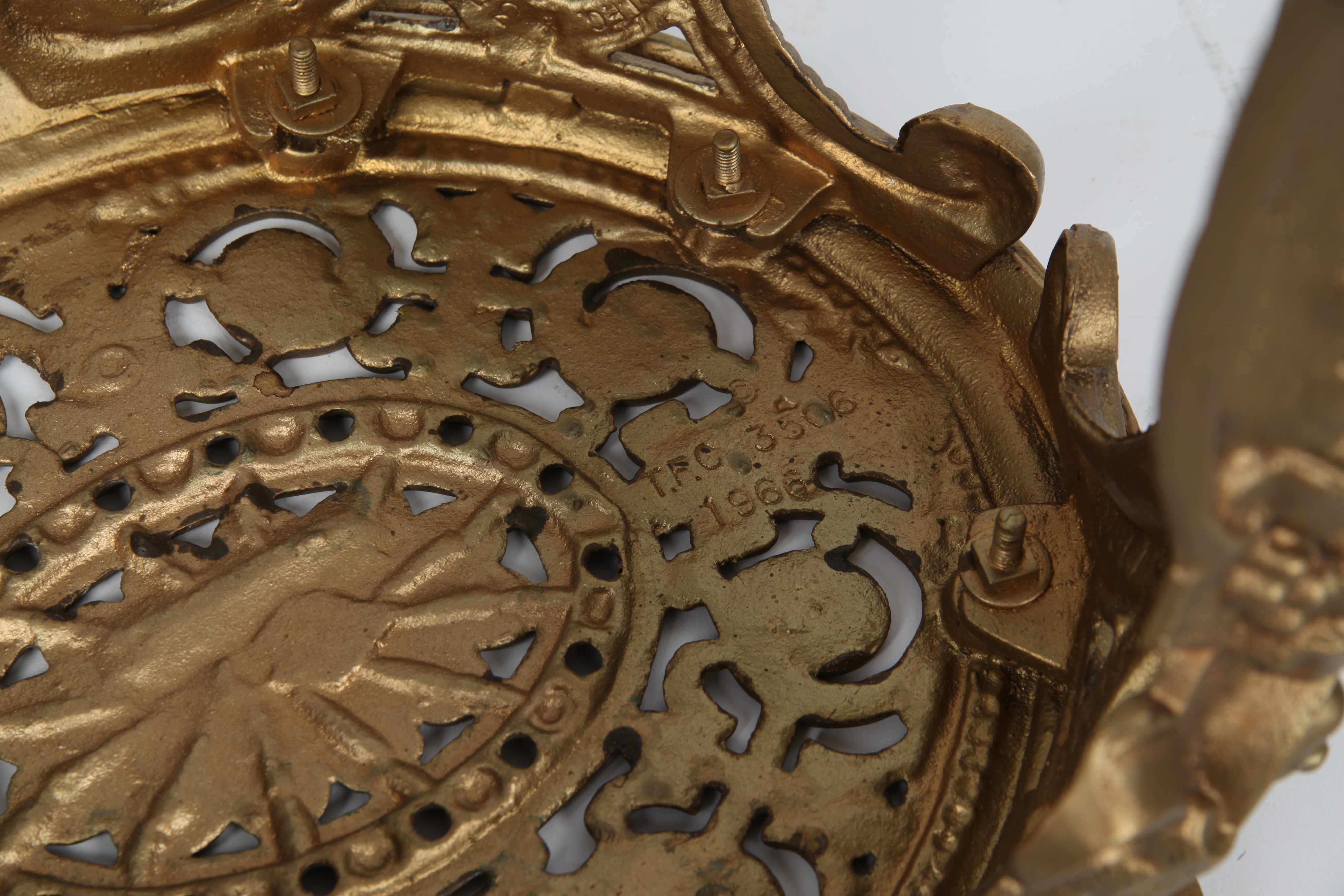 Ornate Gold Painted Cast Aluminum Chair