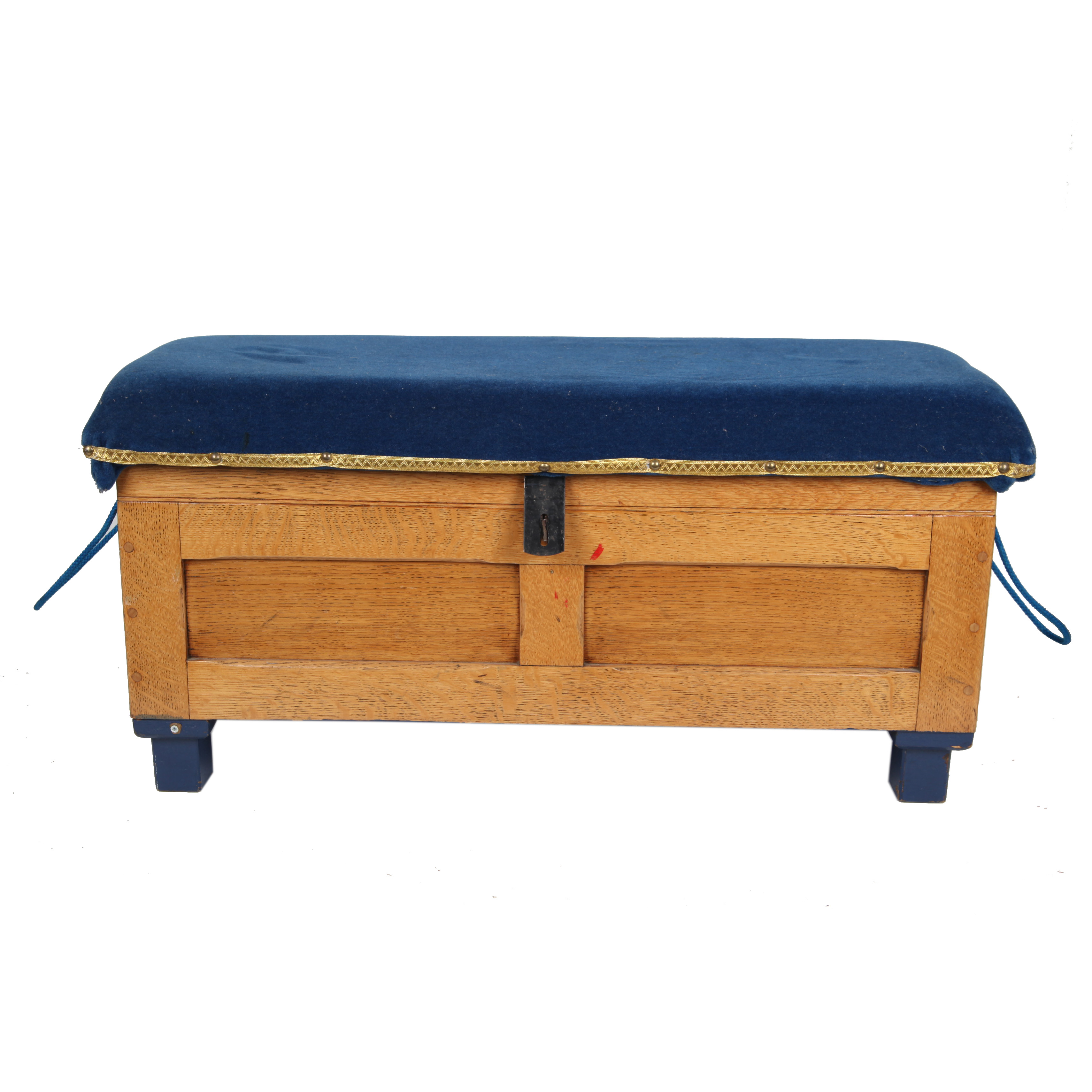 Cushion Top Oak Chest Bench