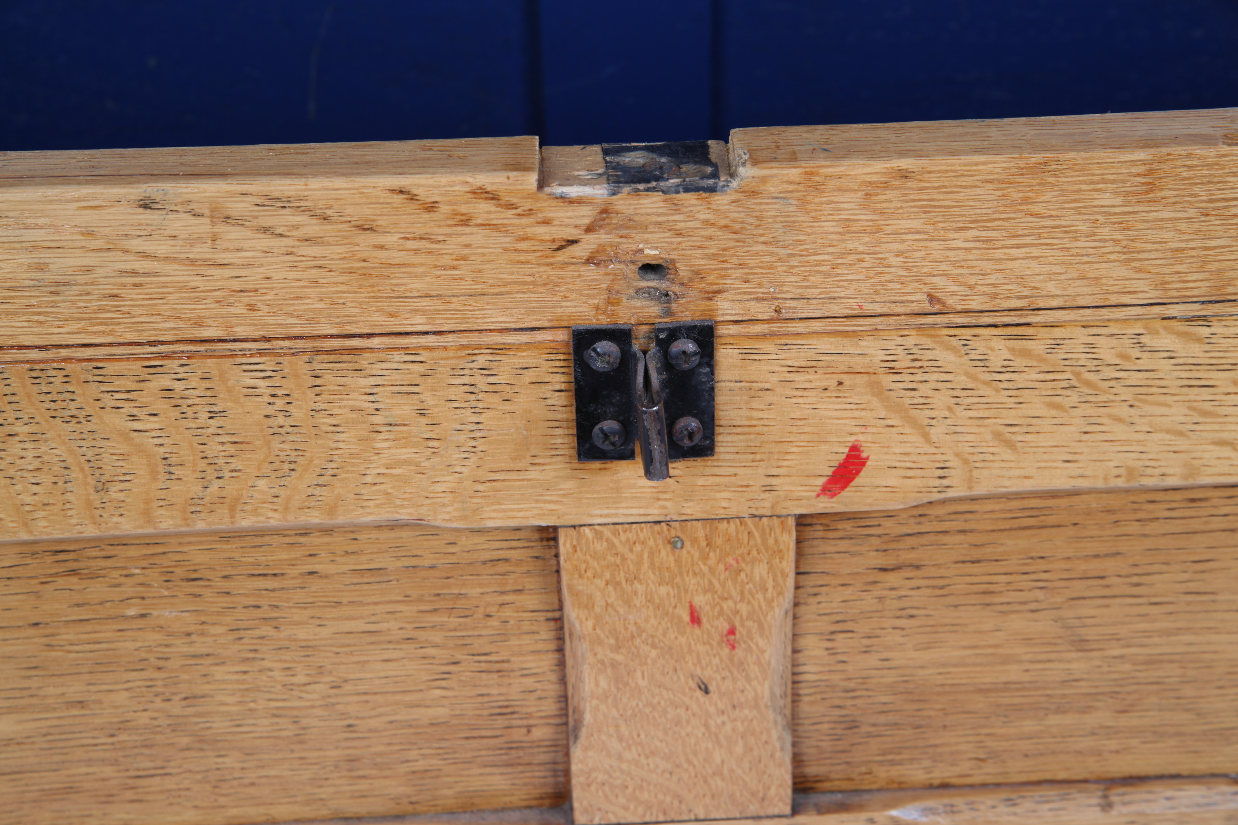 Cushion Top Oak Chest Bench