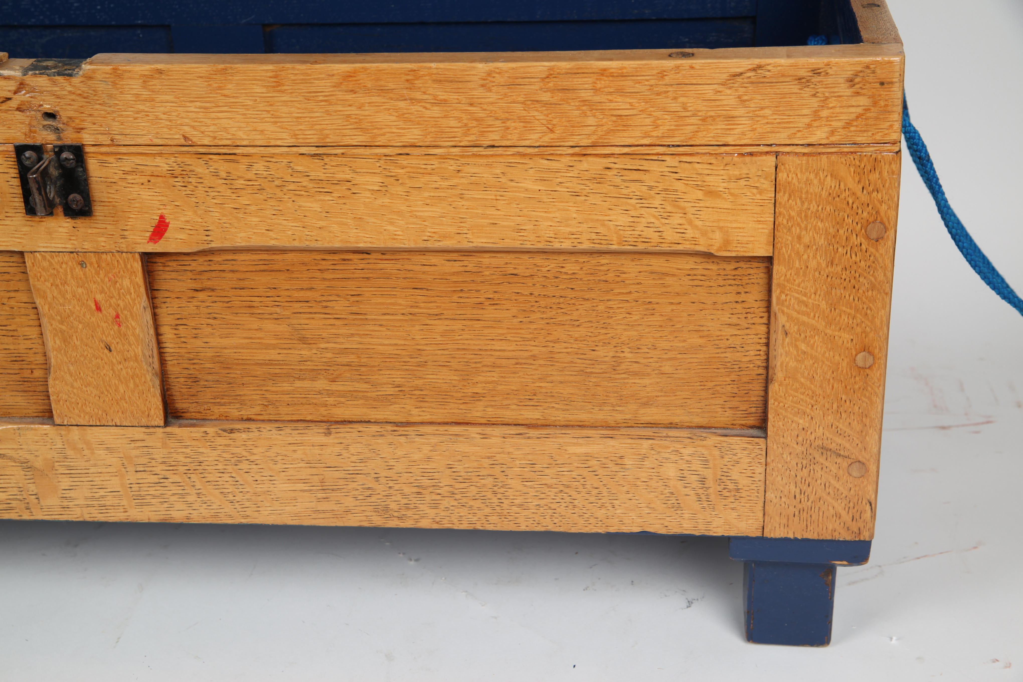 Cushion Top Oak Chest Bench