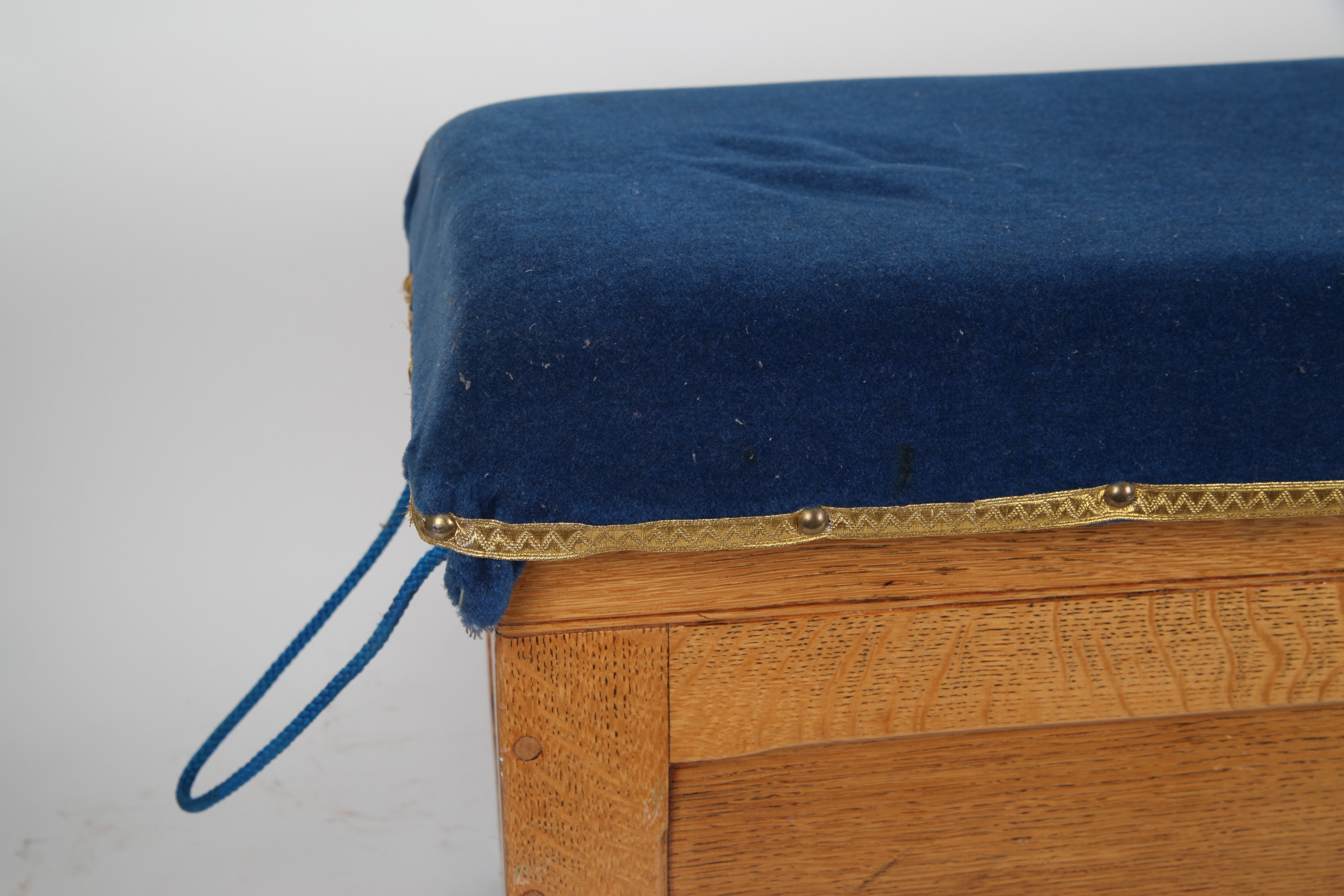 Cushion Top Oak Chest Bench