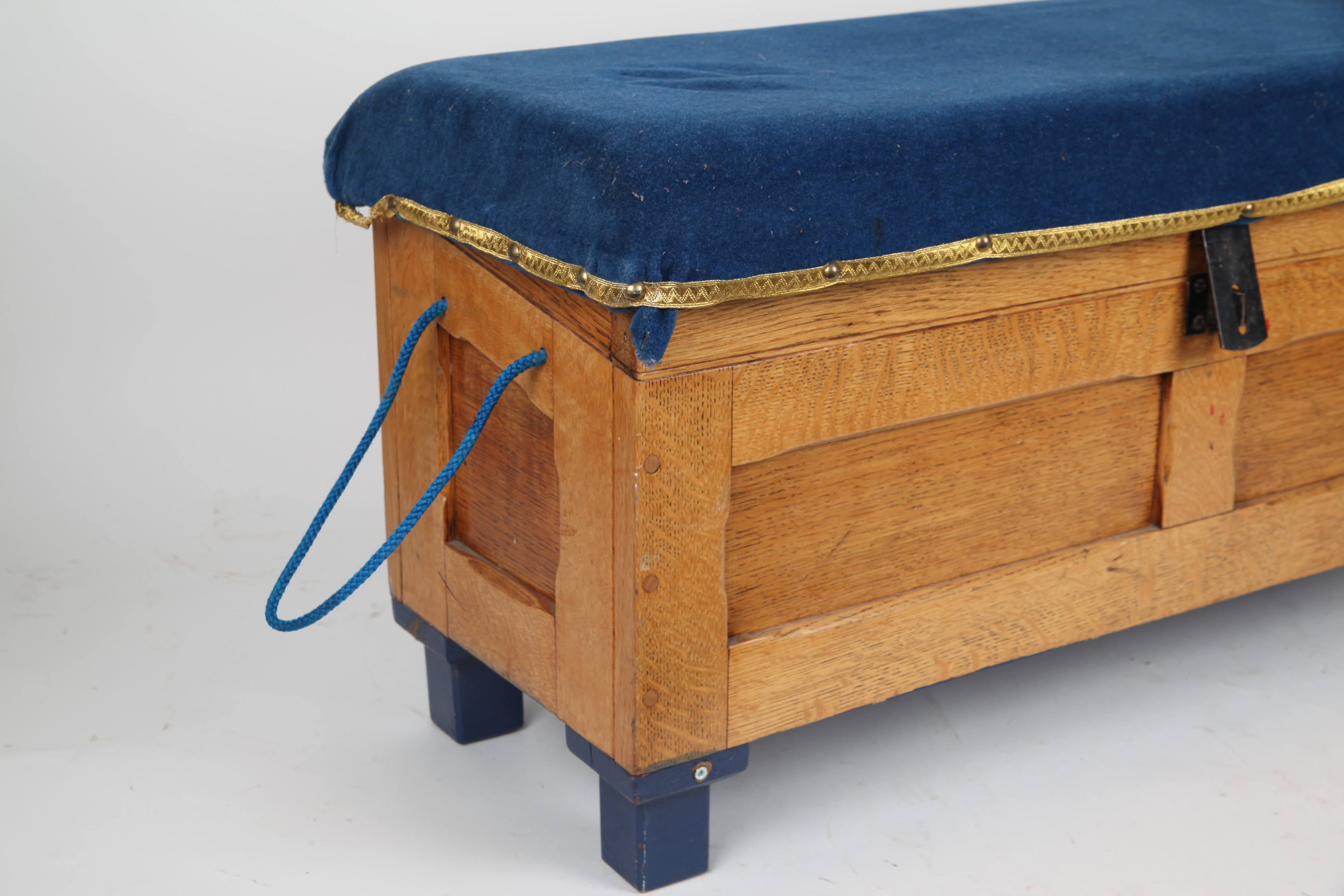 Cushion Top Oak Chest Bench