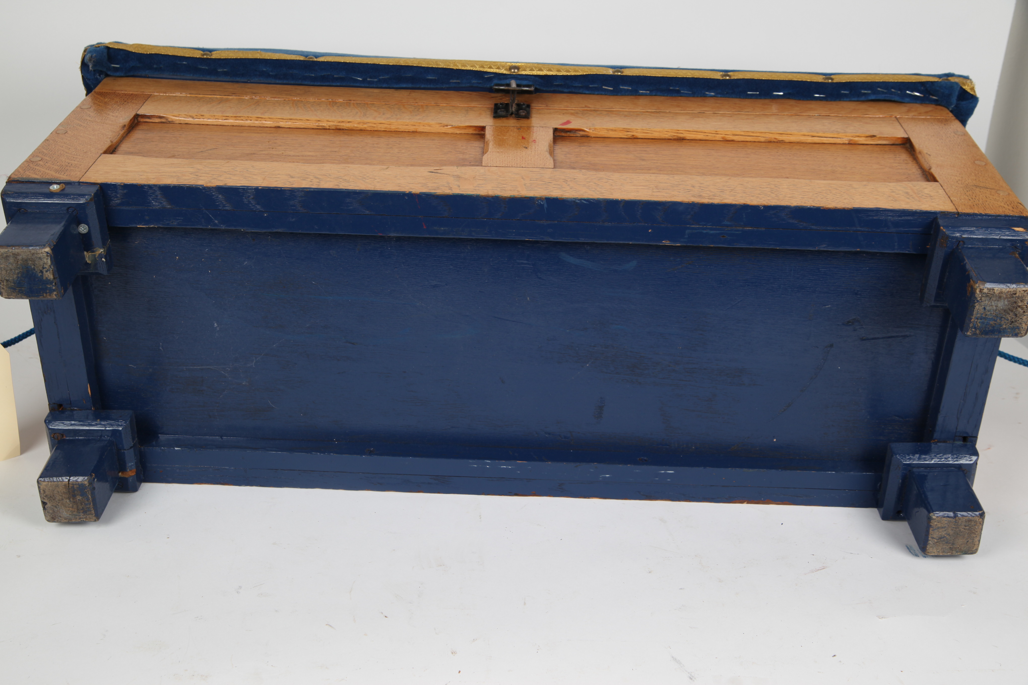 Cushion Top Oak Chest Bench