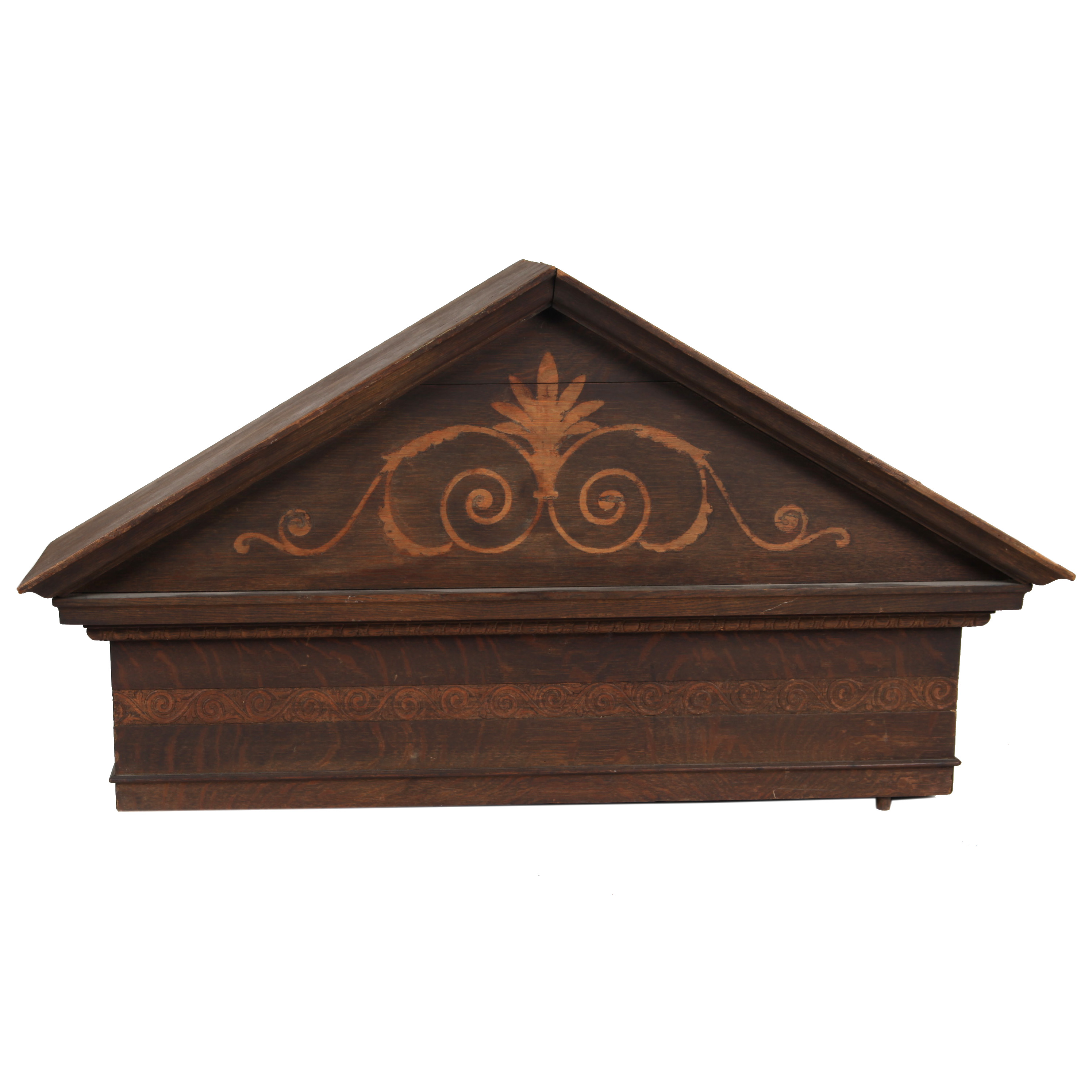 Decorative Wood Pediment Wall Hanging
