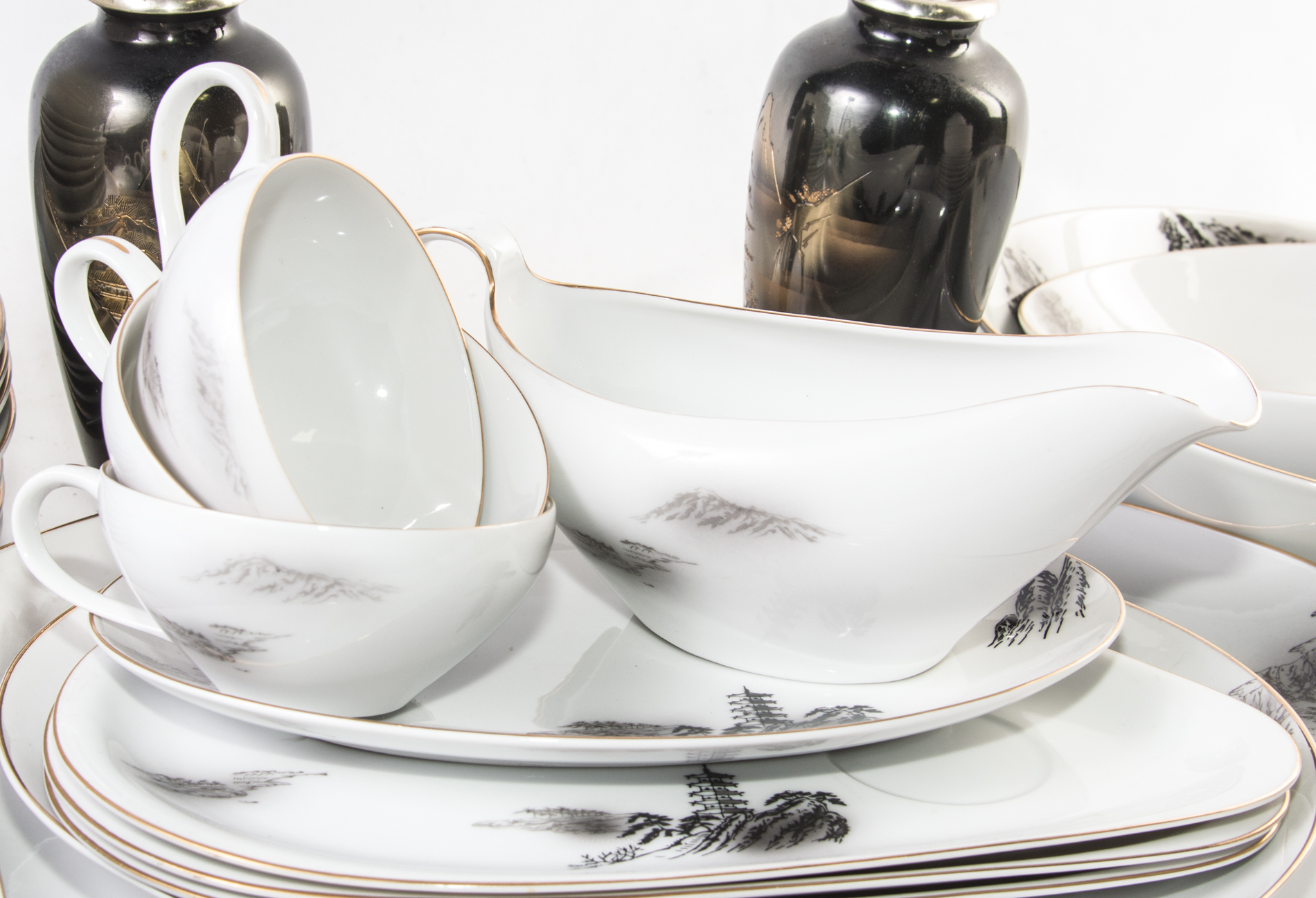 Vintage Hand-Painted Fukagawa Arita China From Japan