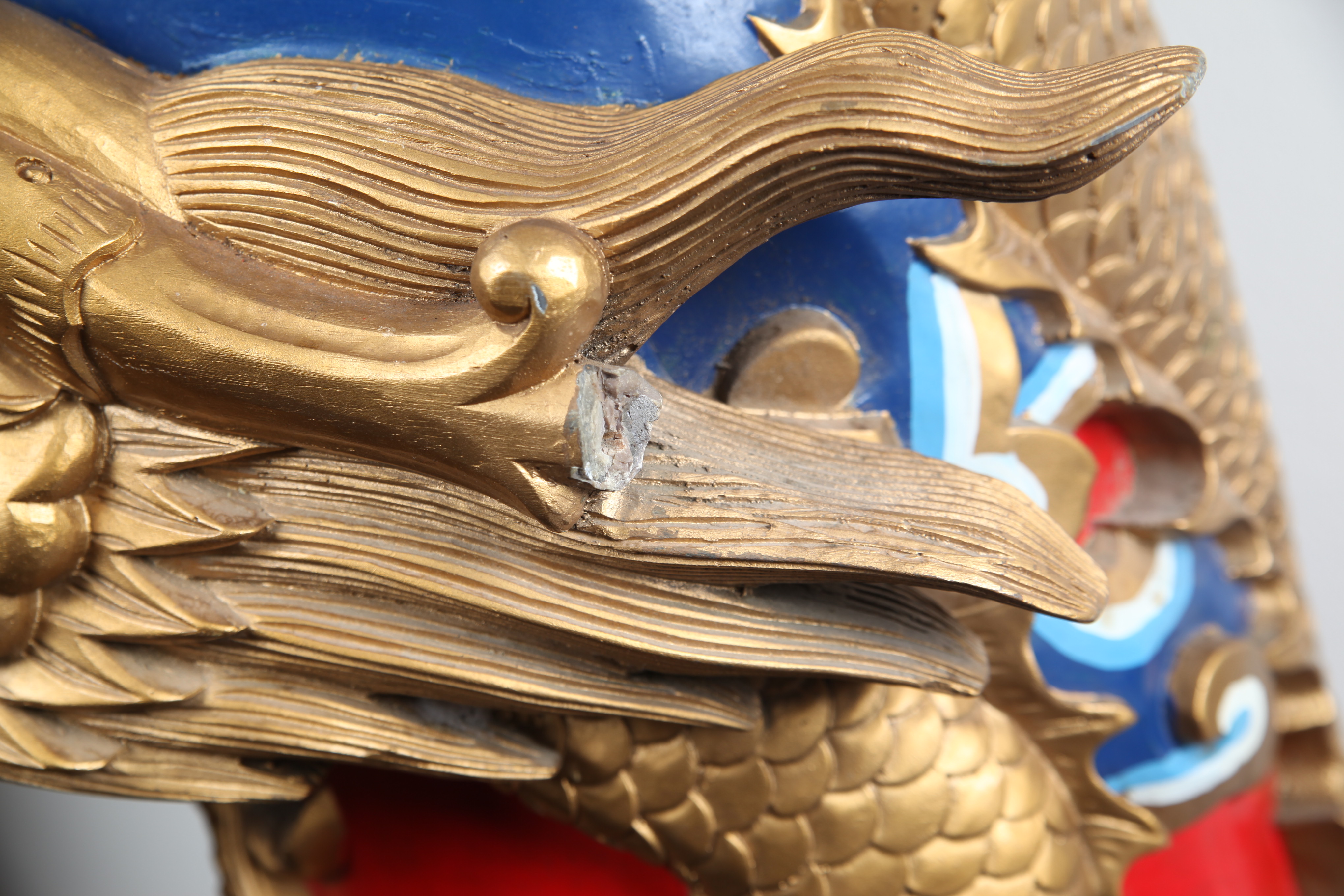 Chinese Style Post with Moulded Dragons