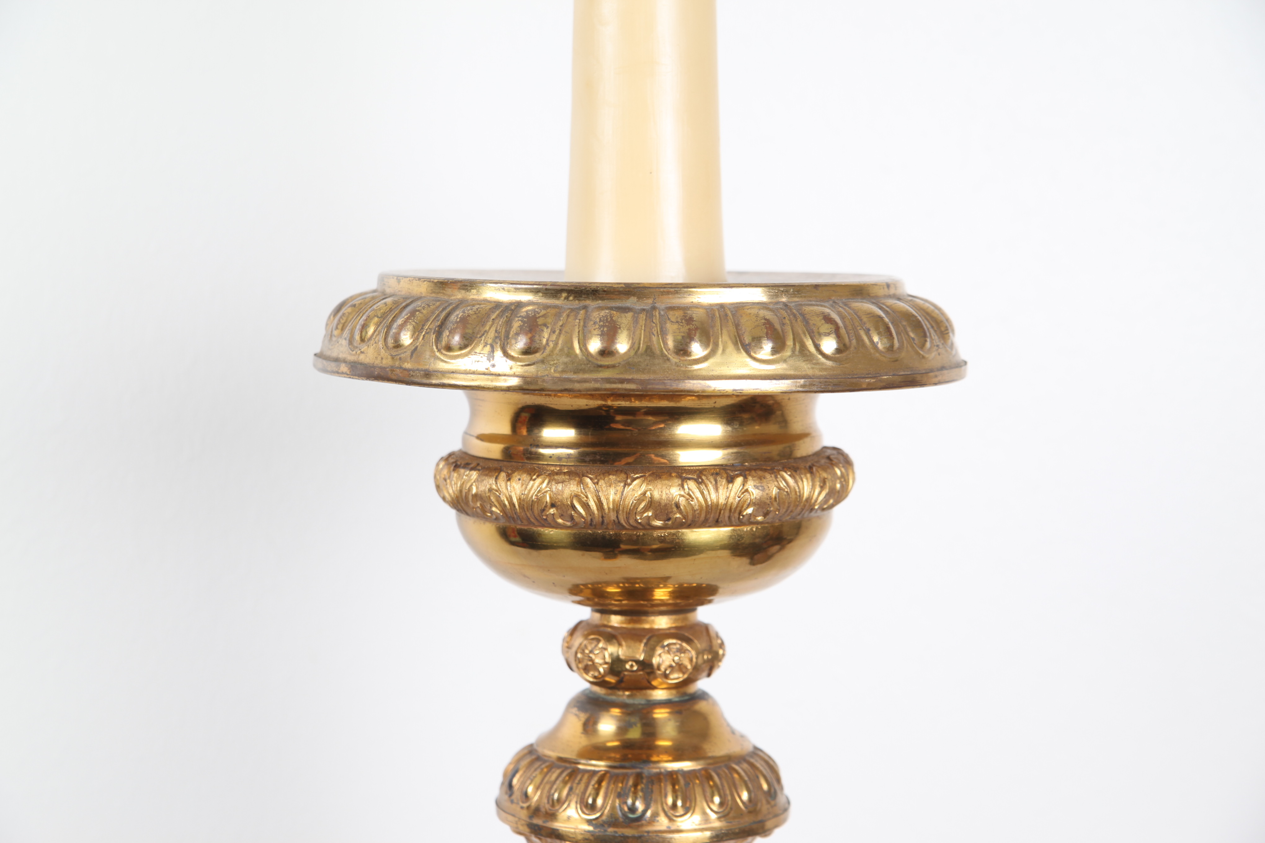 Brass Standing Altar Candle Holder