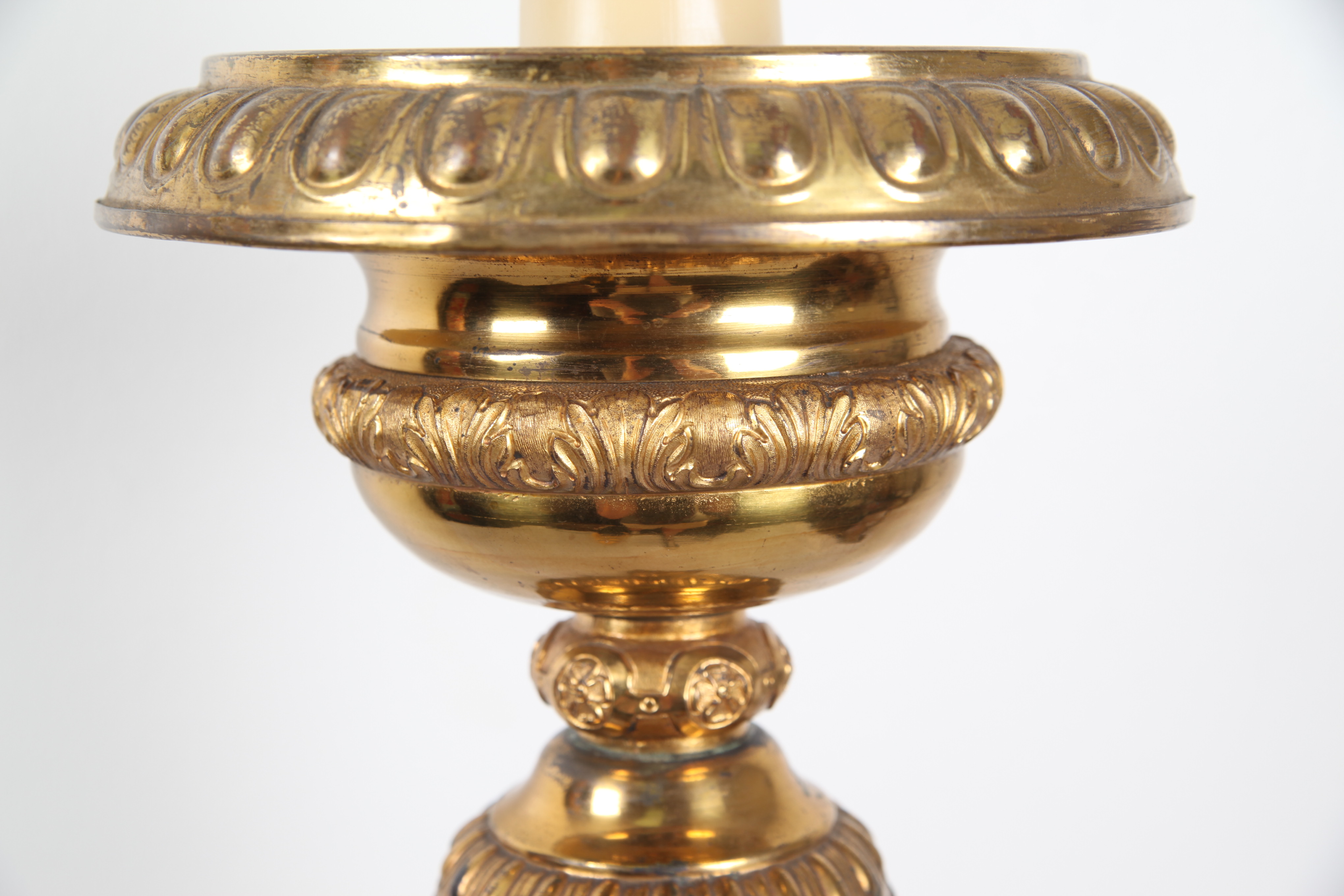 Brass Standing Altar Candle Holder