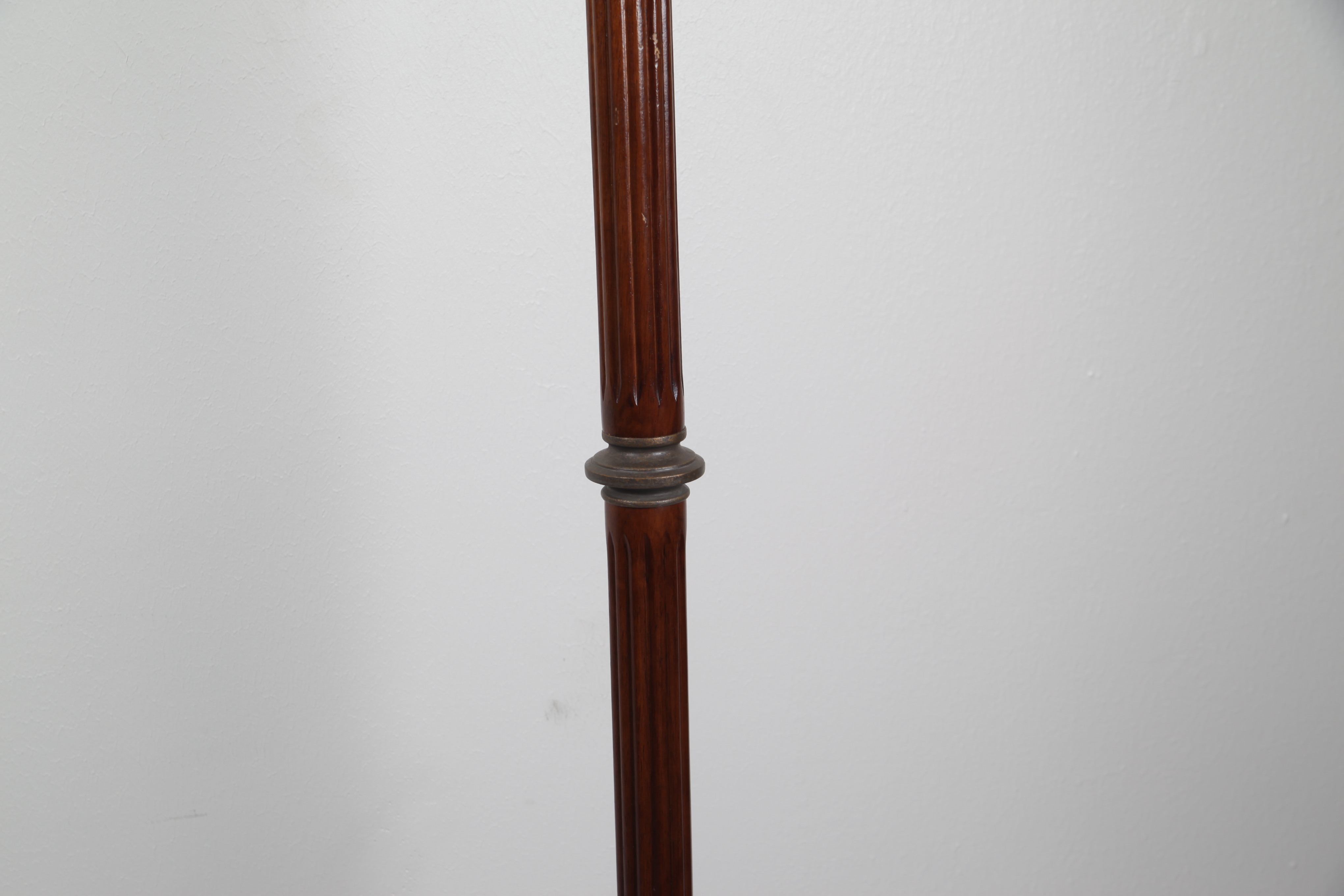 Torchiere Style Wooden Floor Lamp