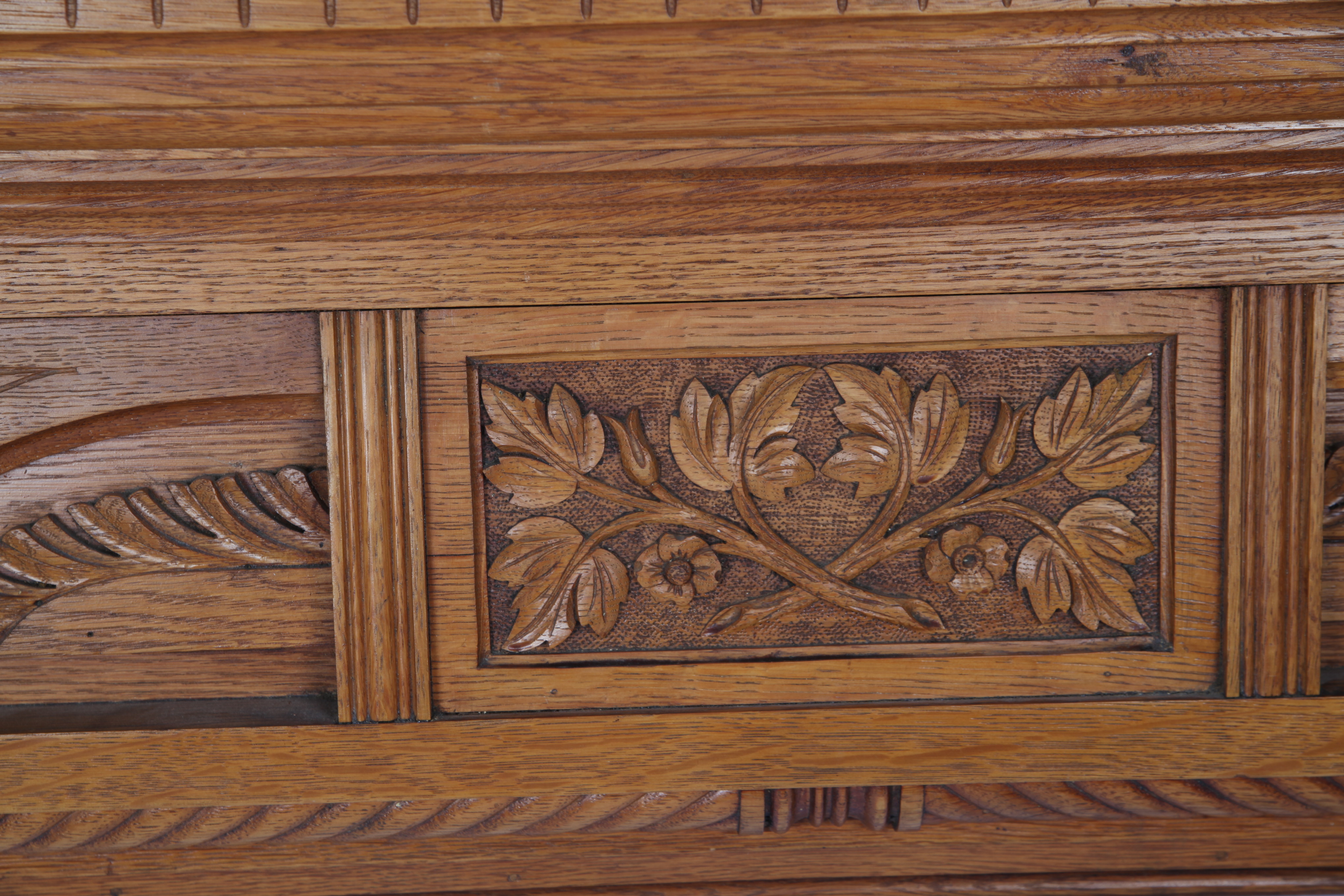Antique Oak Cornice or Overmantel Wall Hanging