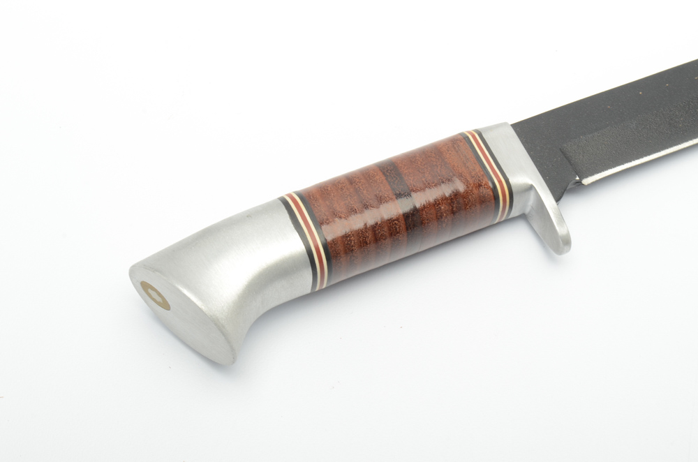 Vintage Western U.S.A. w36 Fixed Black Blade Knife