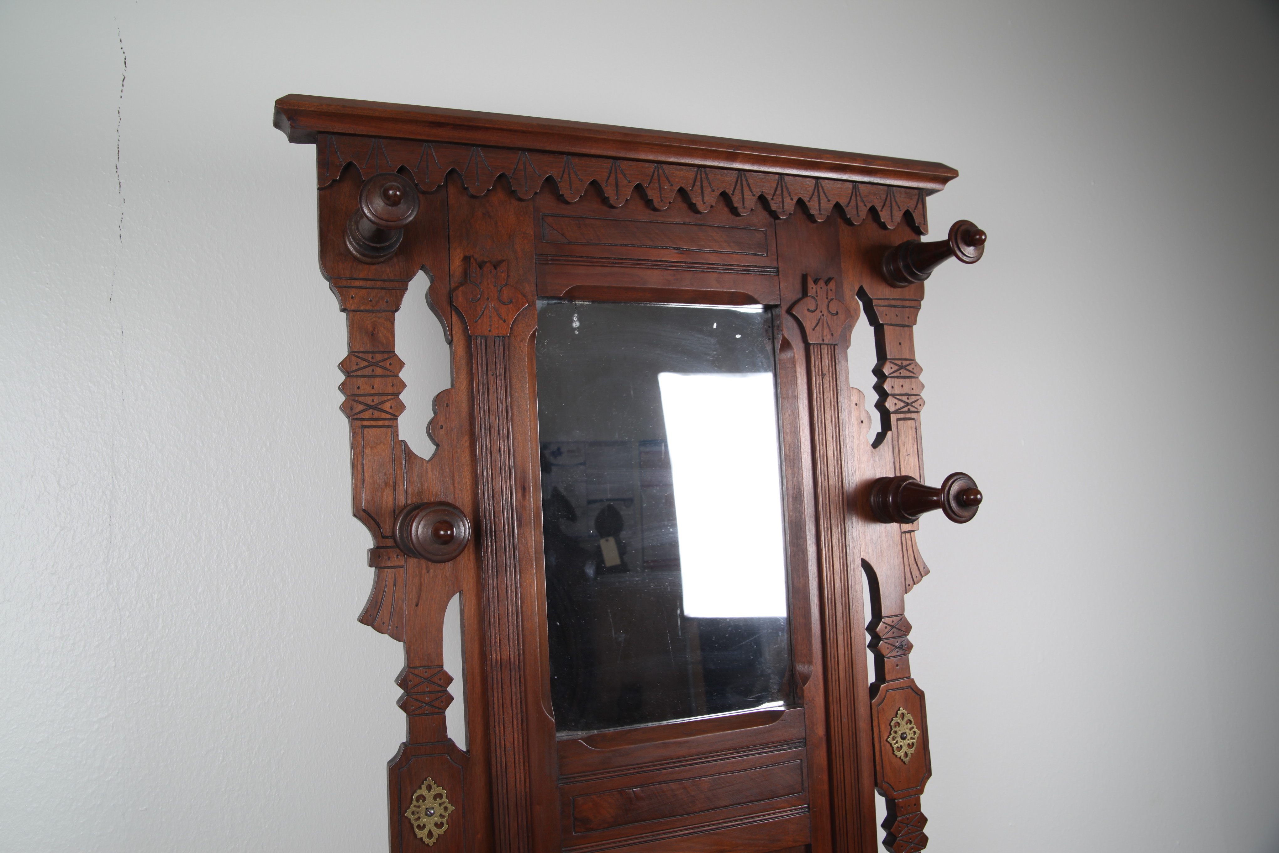 Eastlake Style Narrow Hall Tree