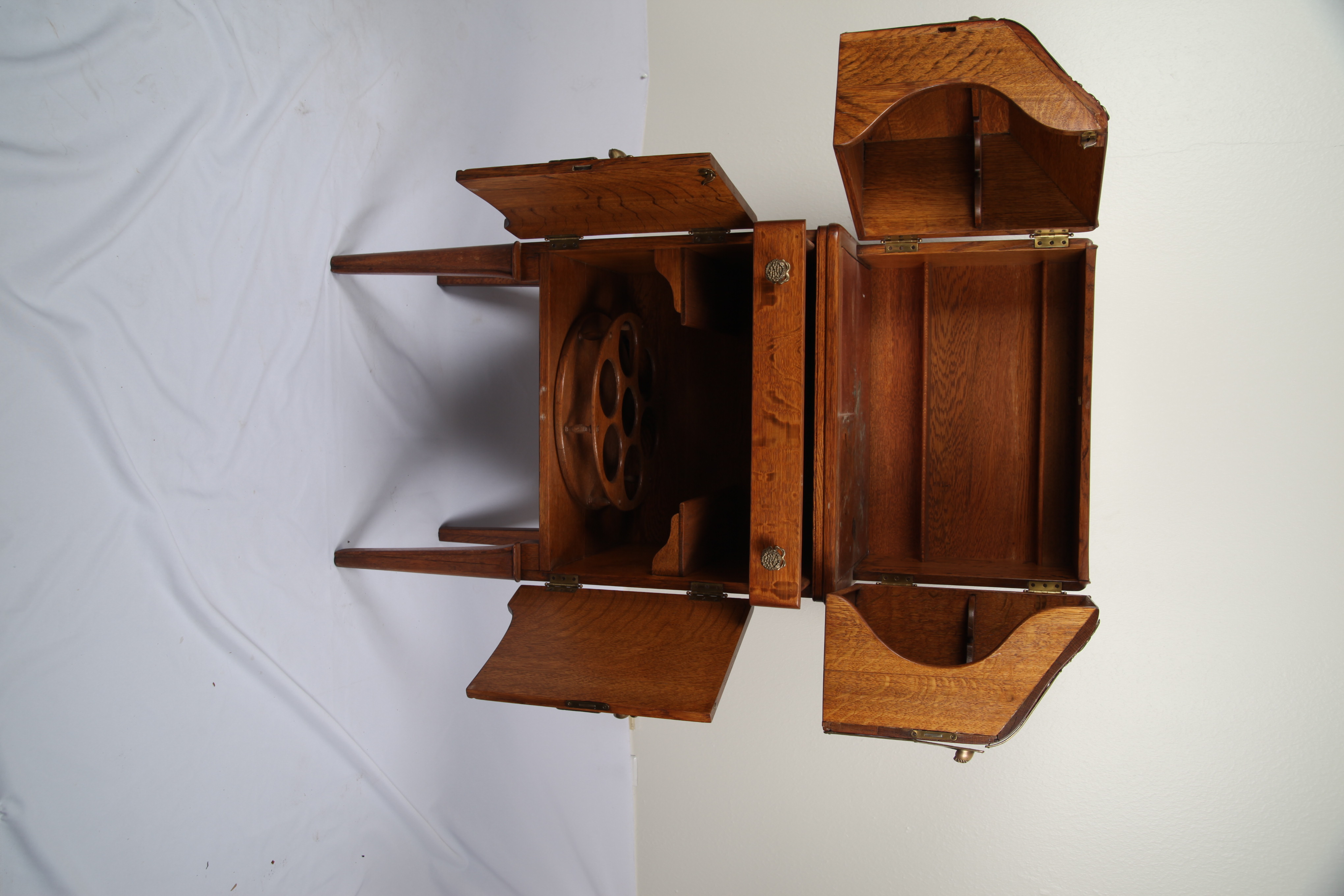 Art Nouveau Oak Bar Server