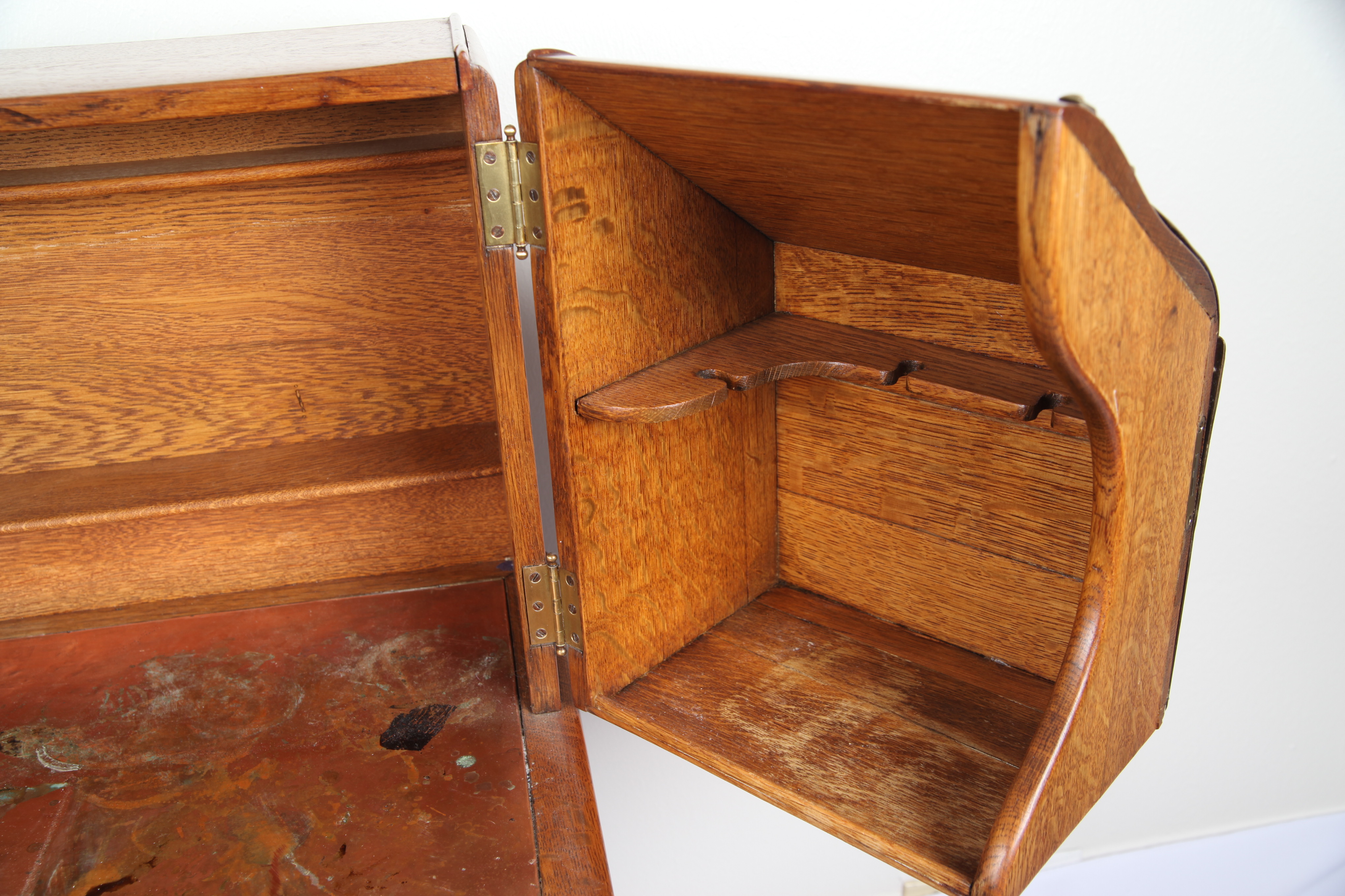 Art Nouveau Oak Bar Server