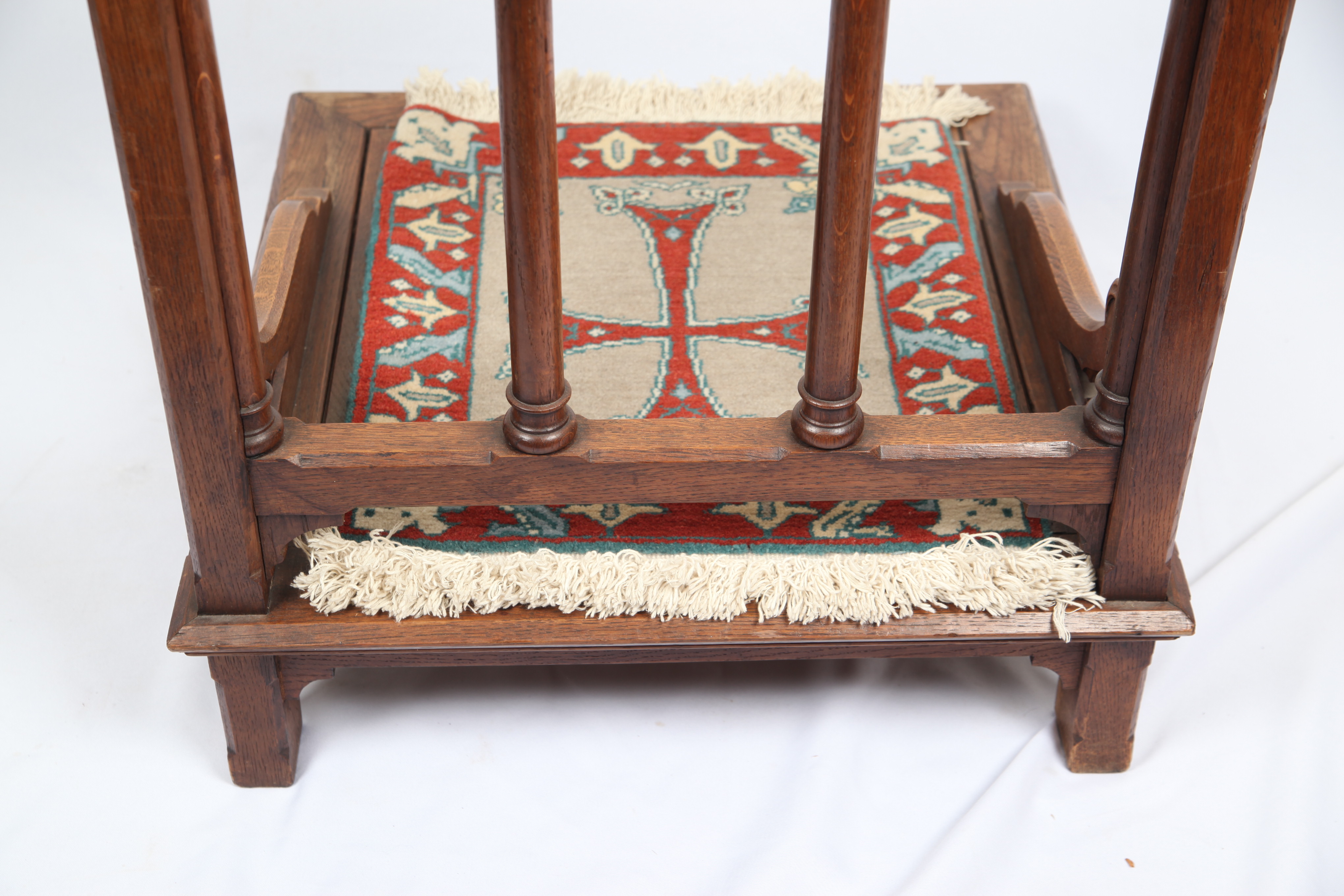 Gothic Revival Oak and Cane Prie-dieu