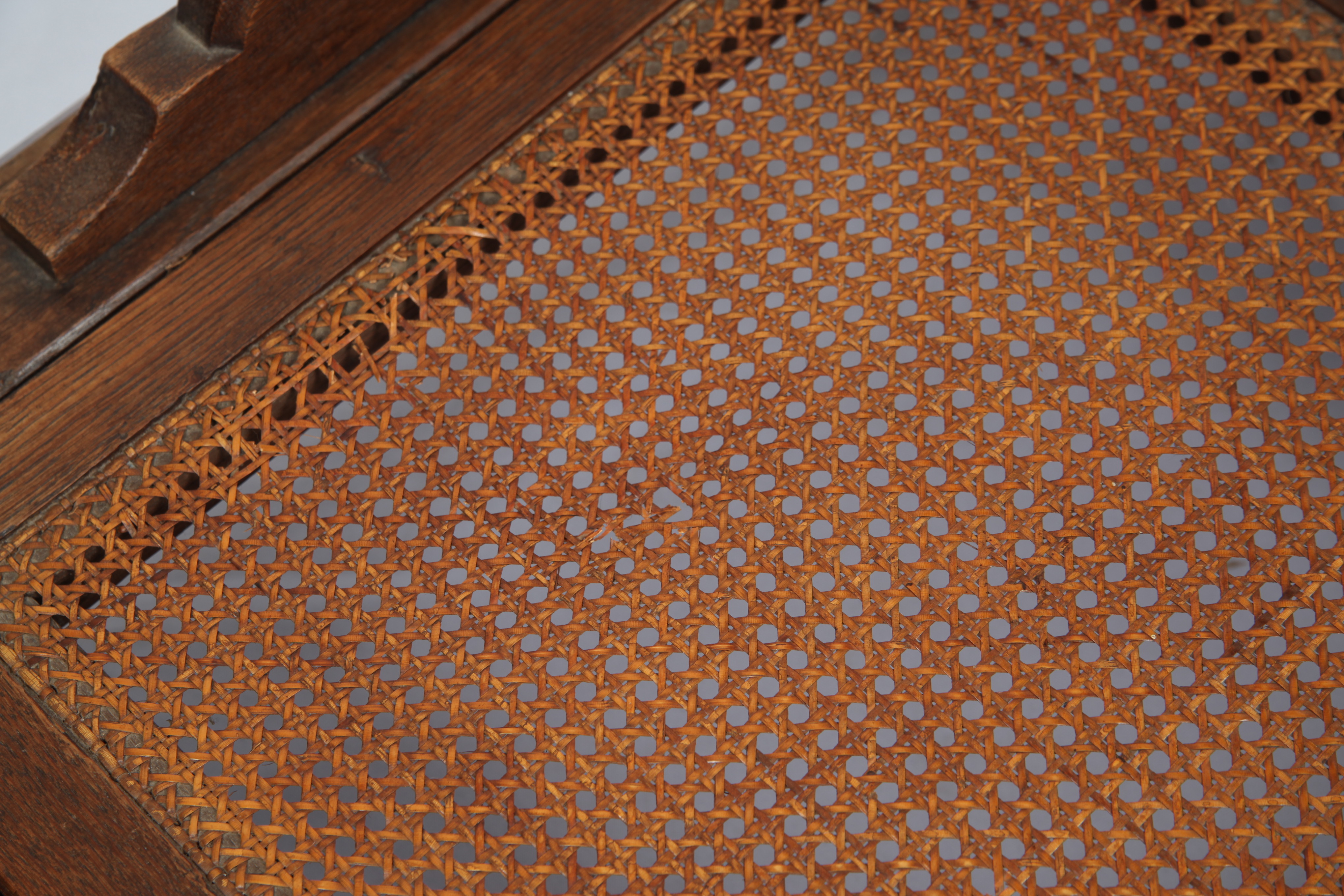 Gothic Revival Oak and Cane Prie-dieu