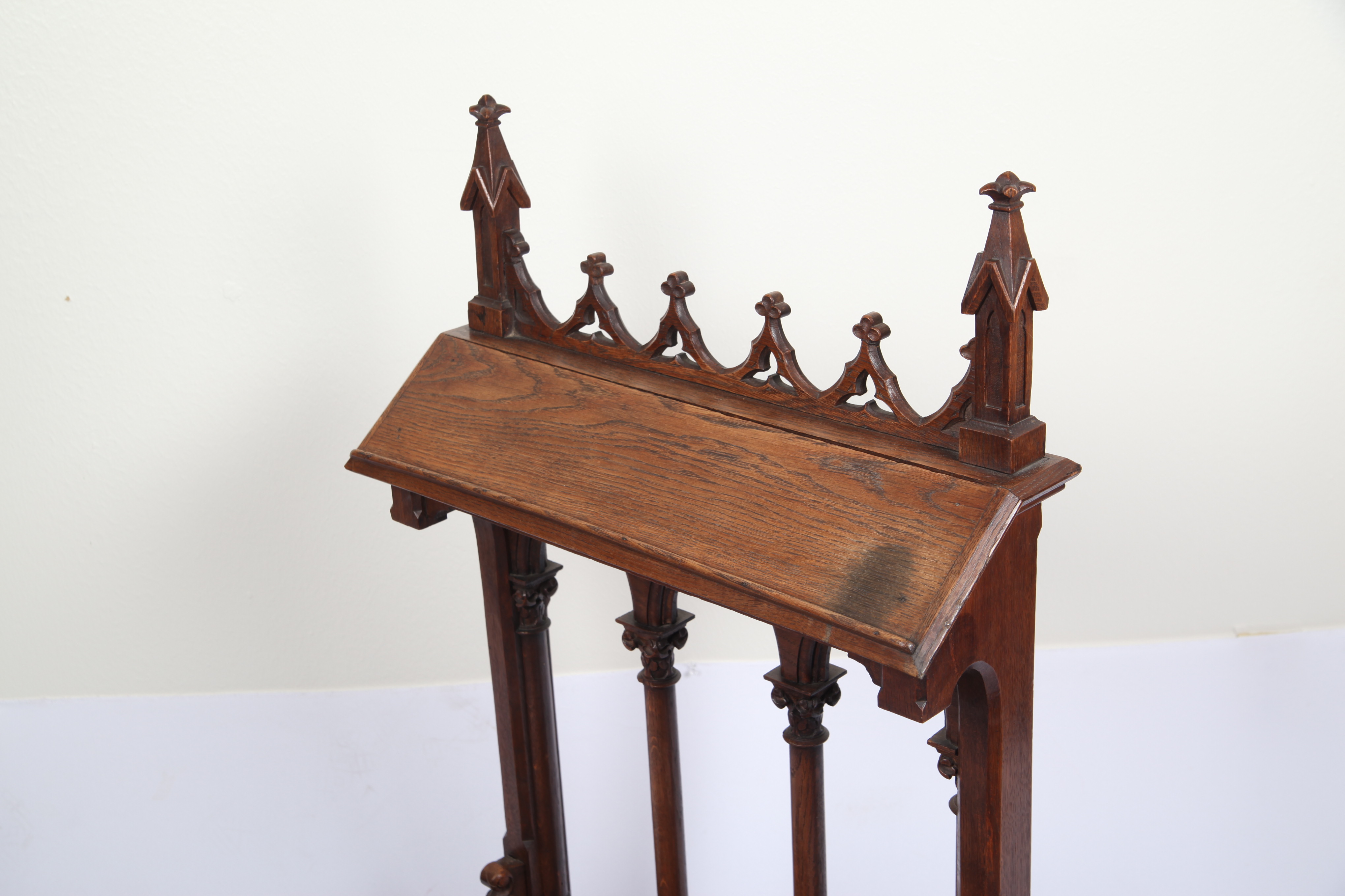 Gothic Revival Oak and Cane Prie-dieu