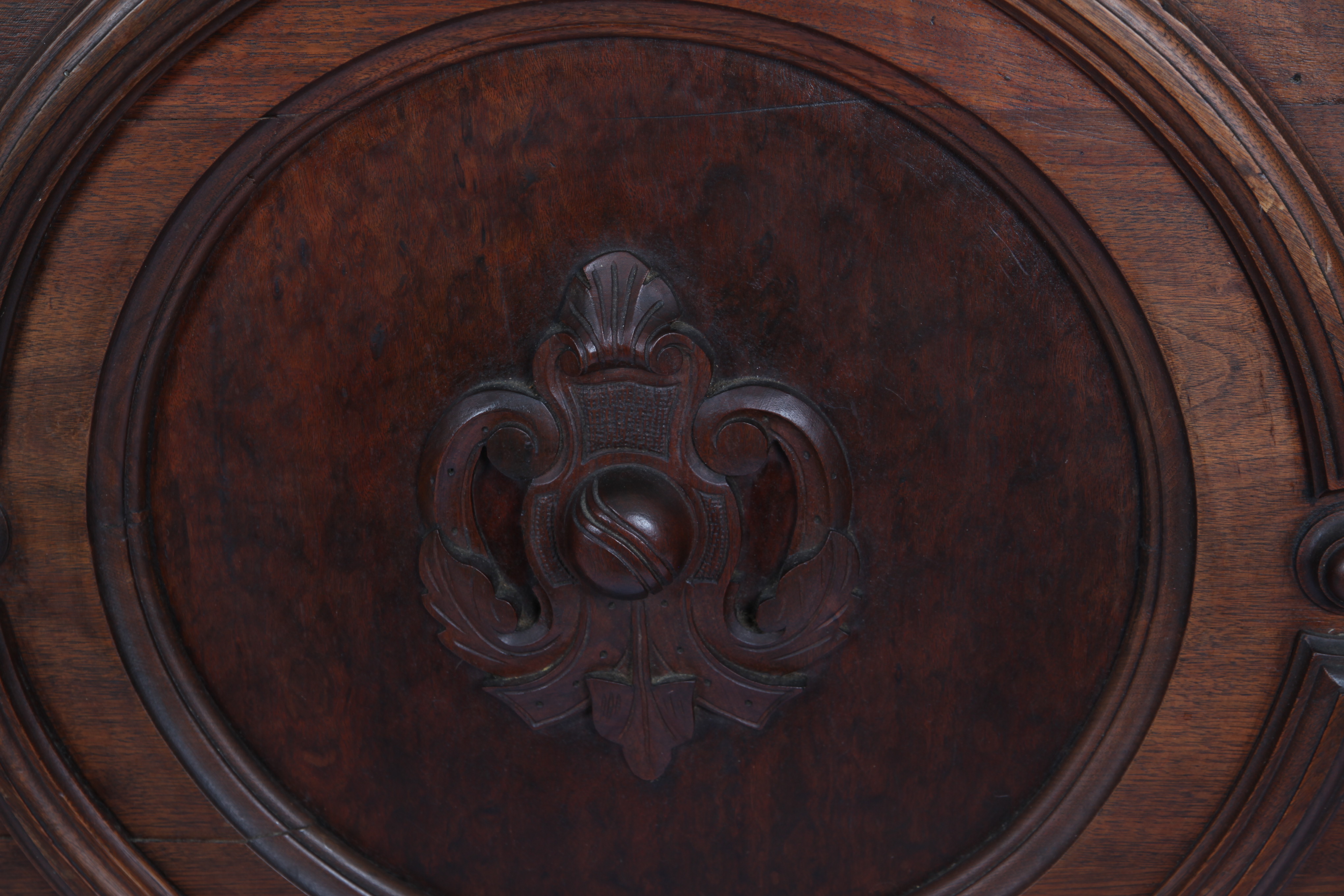 Antique Renaissance Revival Walnut Bed Frame