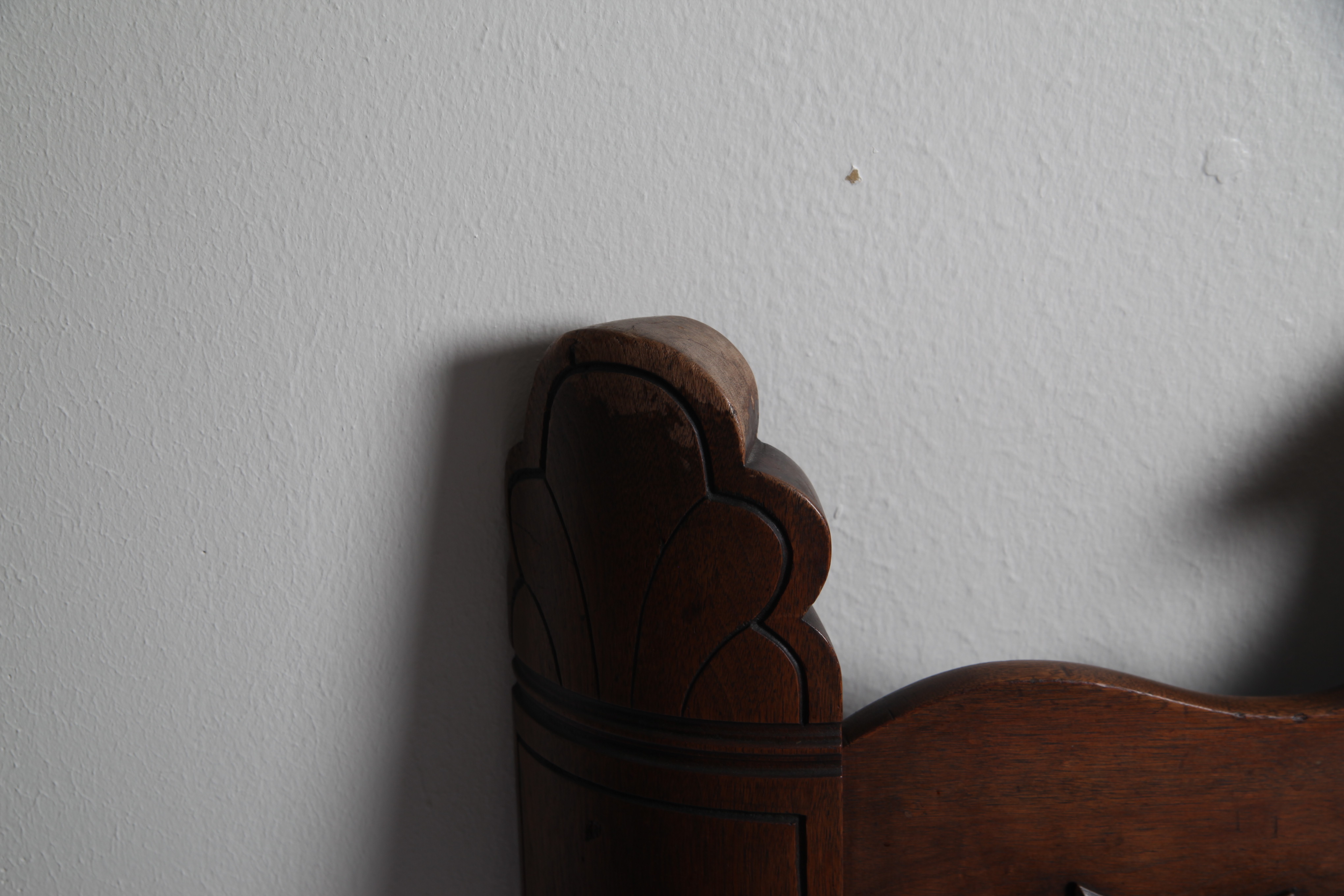 Antique Renaissance Revival Walnut Bed Frame