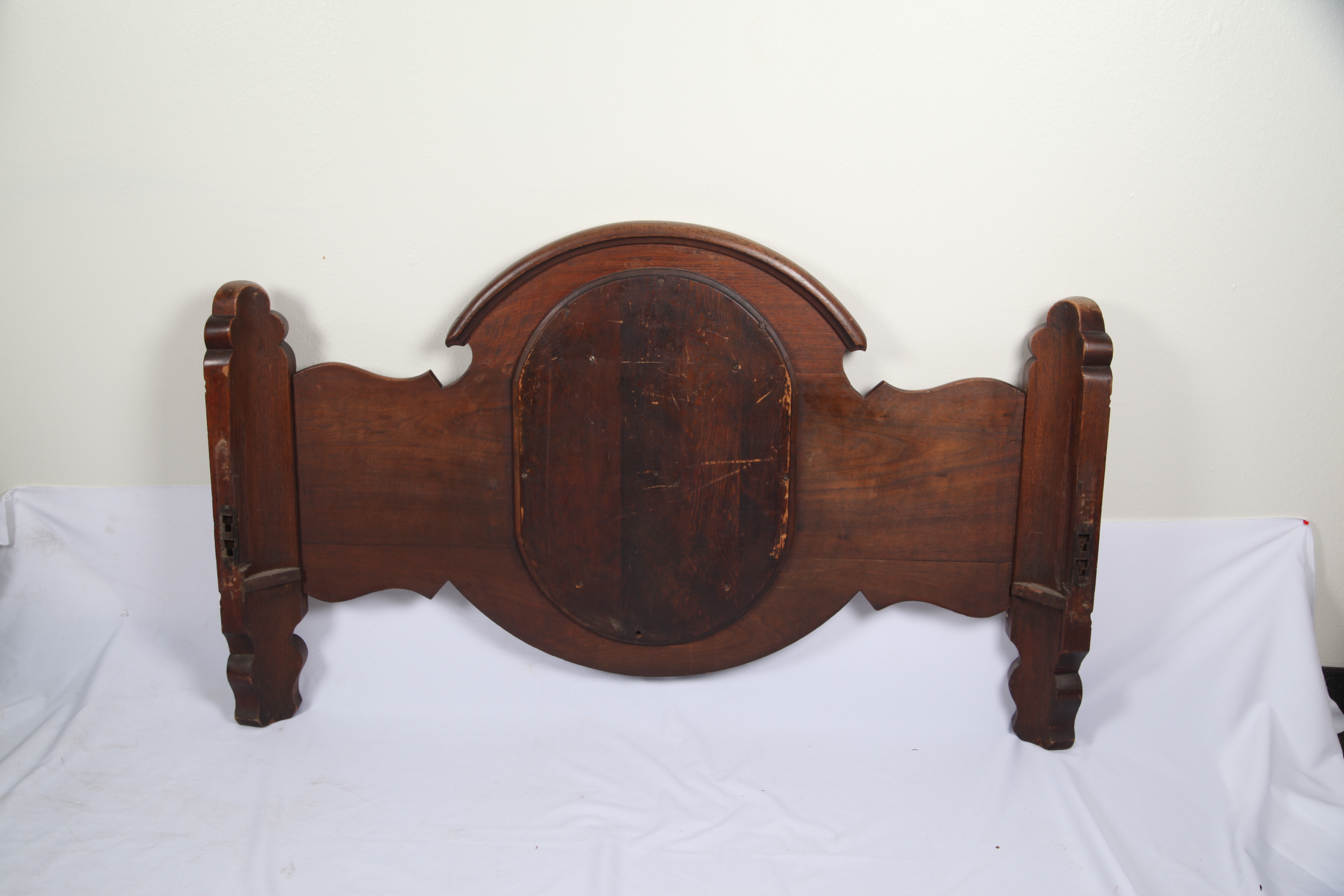 Antique Renaissance Revival Walnut Bed Frame